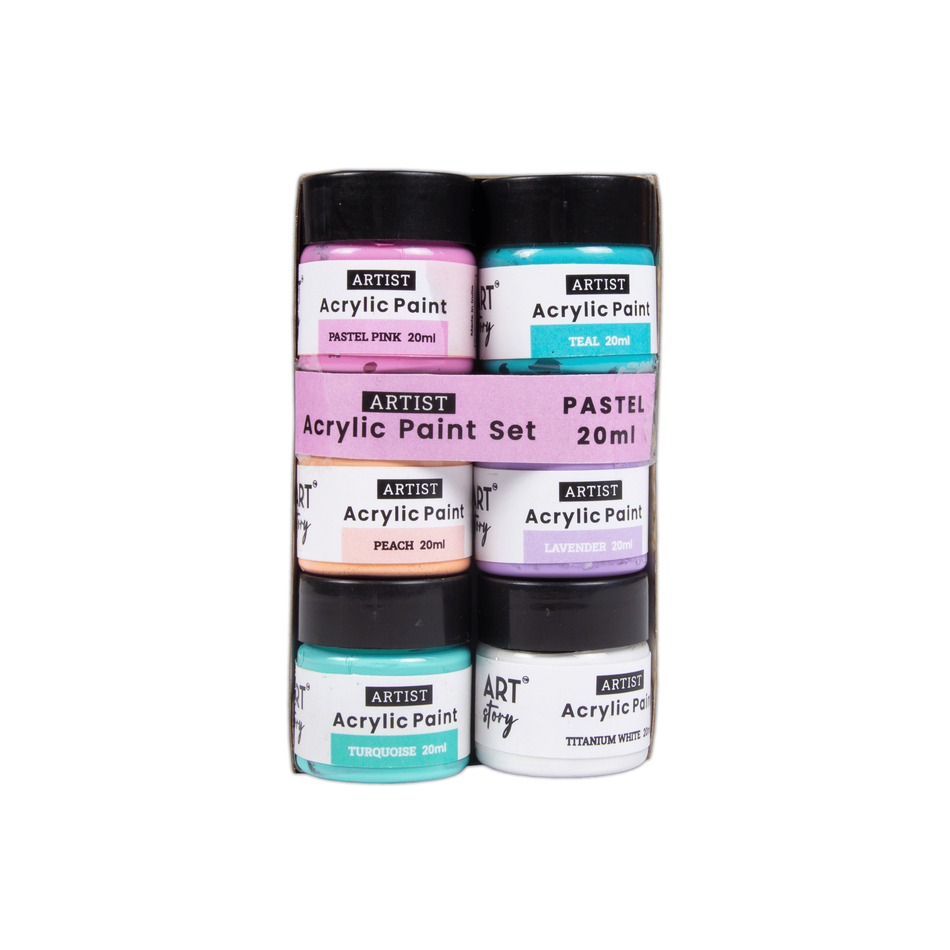     			Itsy Bitsy Art Story Acrylic Colour Set Pastel 6 Colors X 20ml Each
