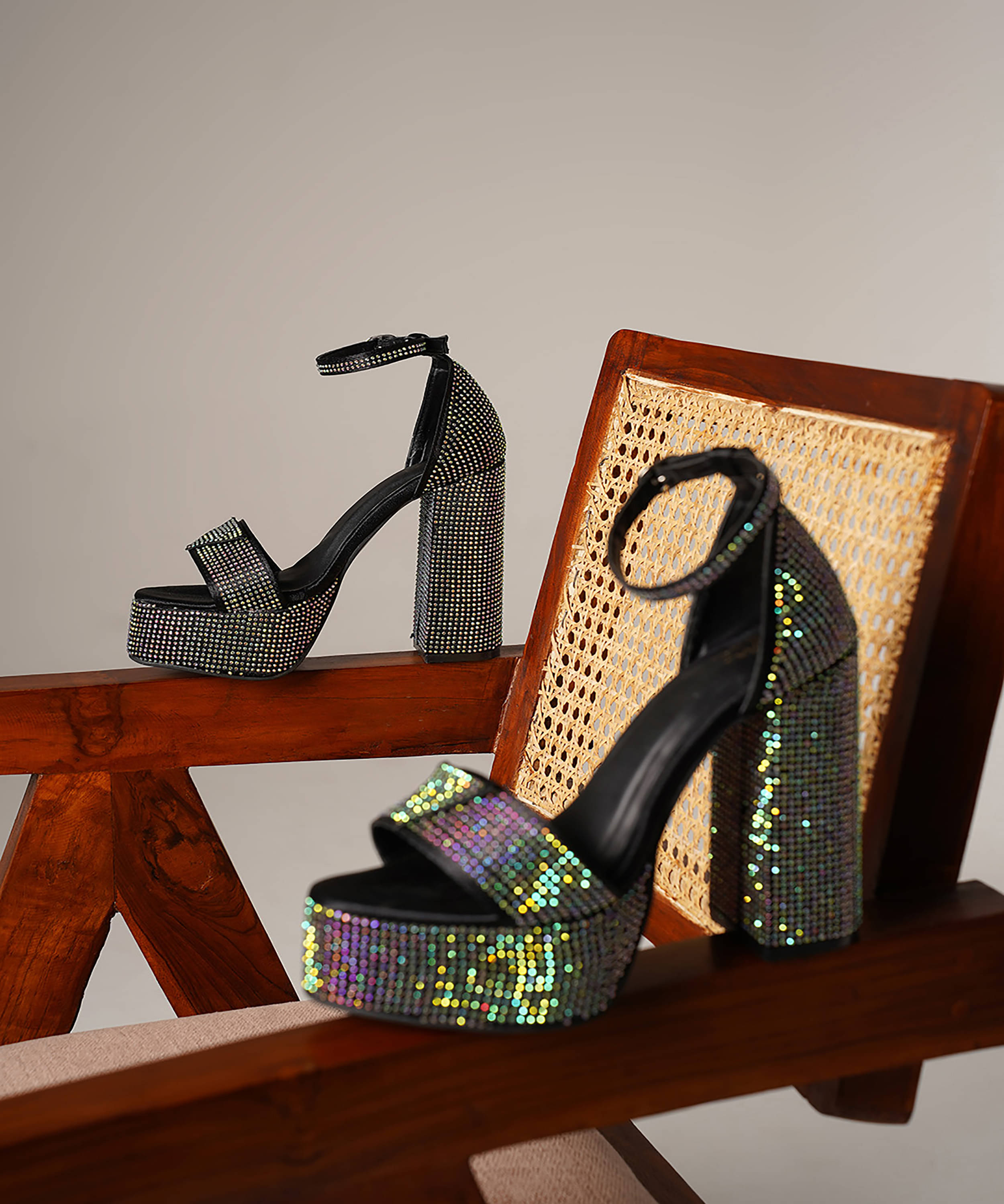 JM Looks Black Women's Sandal Heels     			JM Looks Black Women's Sandal Heels