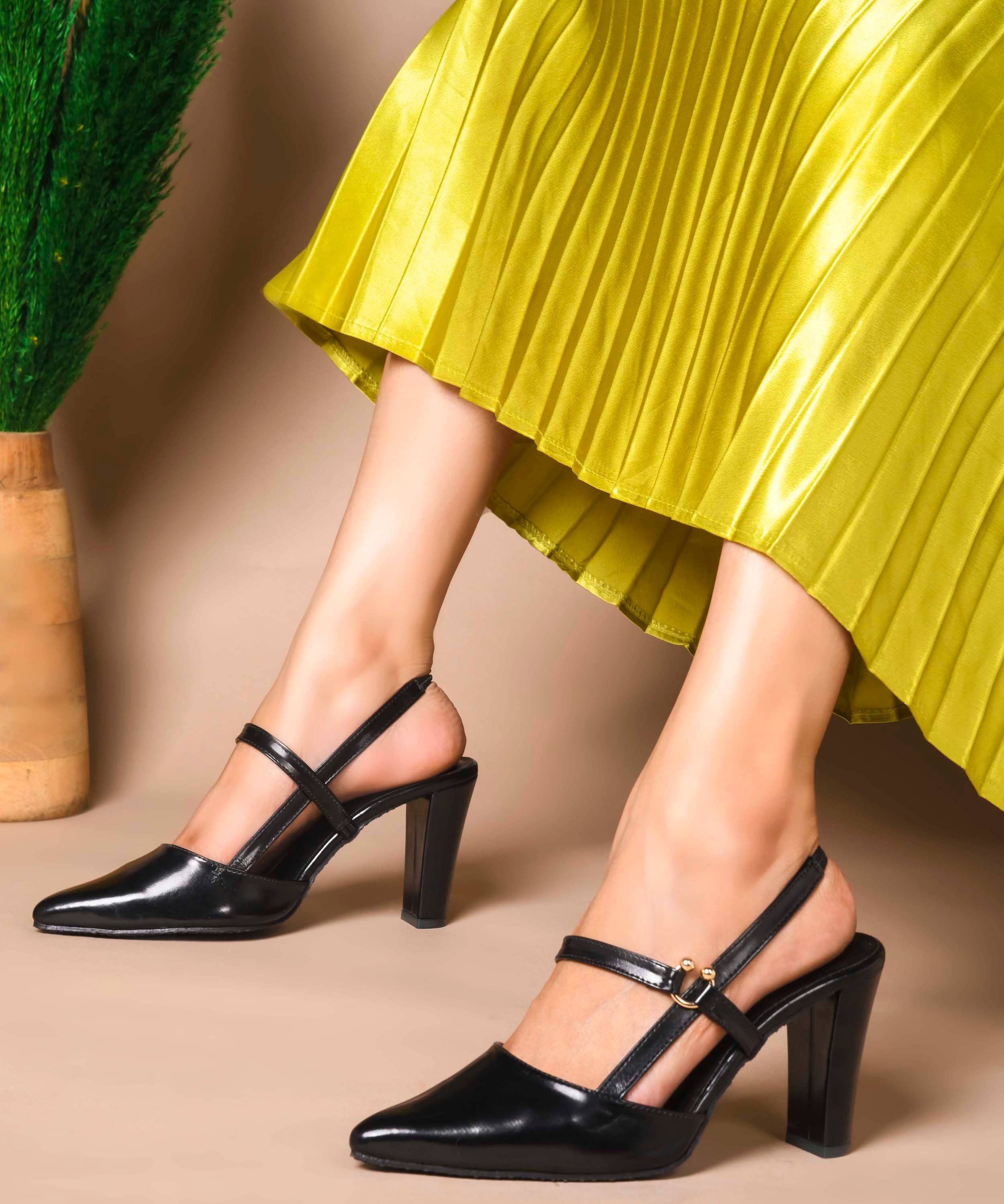 JM Looks Black Women's Sandal Heels - Heels | Buy online on ZillyBuy