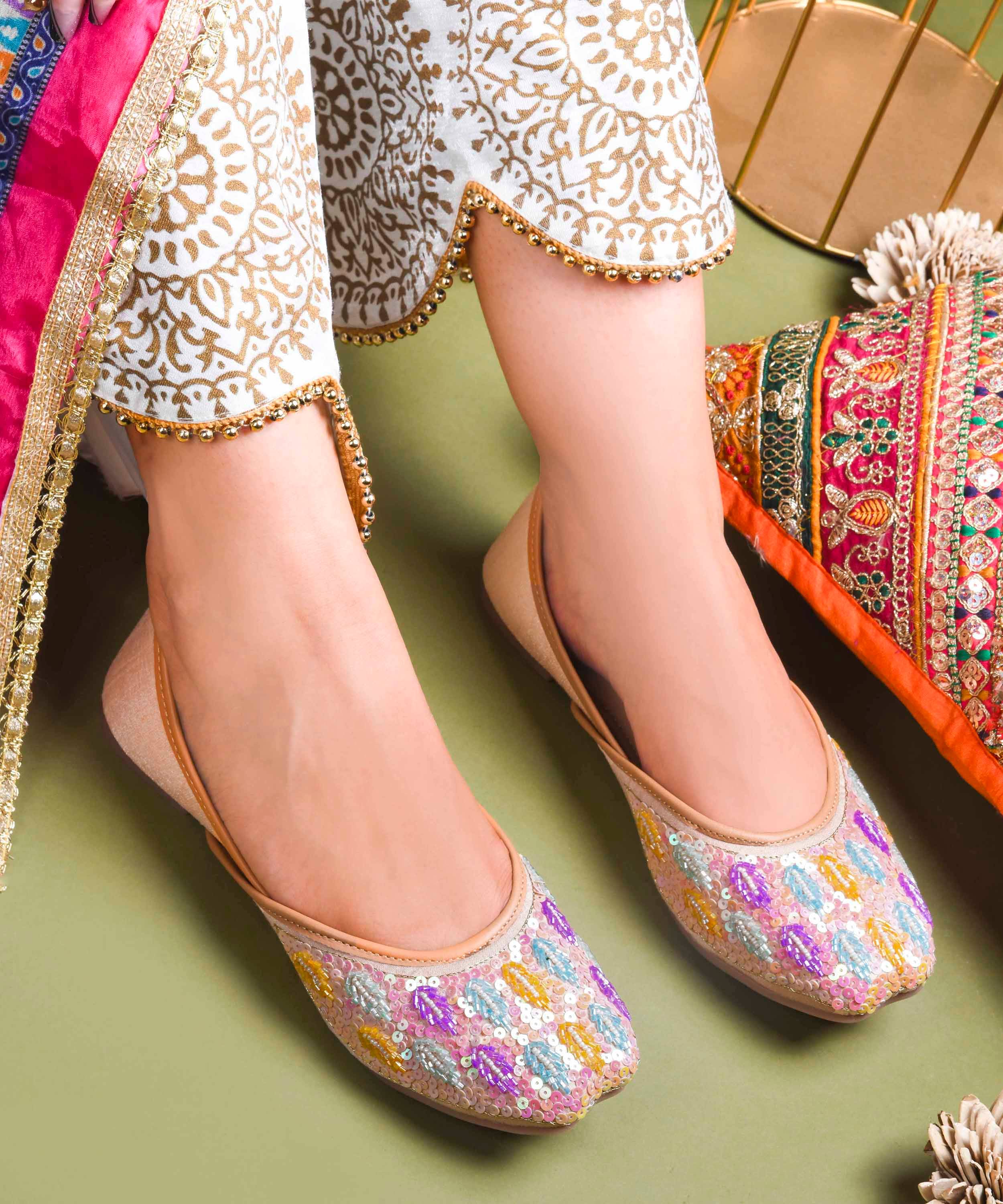     			JM Looks Peach Women's Ethnic Ballerinas