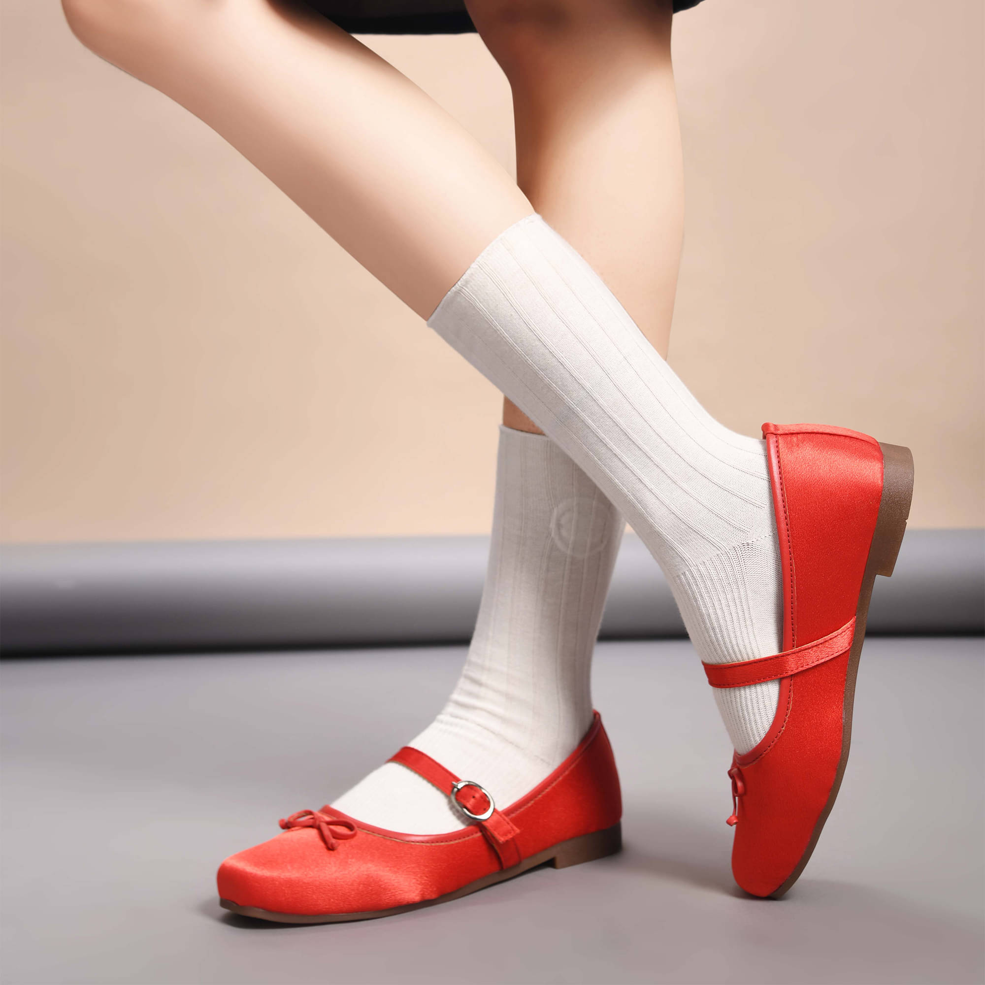     			JM Looks Red Women's Casual Ballerinas