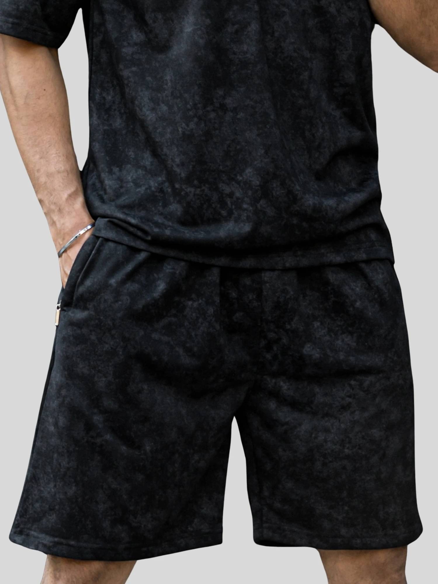     			JUMP CUTS Black Polyester Men's Shorts ( Pack of 1 )