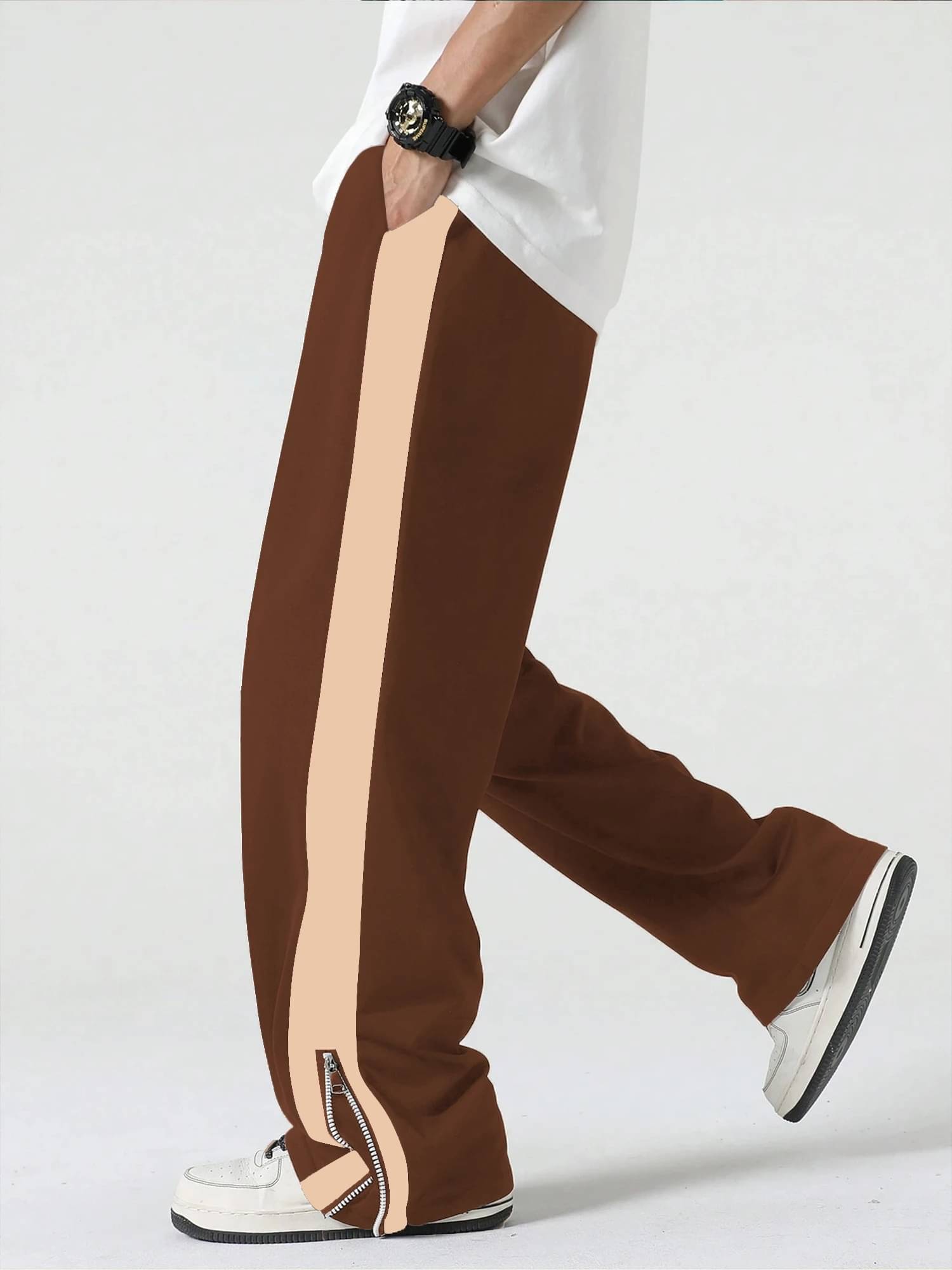     			JUMP CUTS Brown Polyester Men's Trackpants ( Pack of 1 )