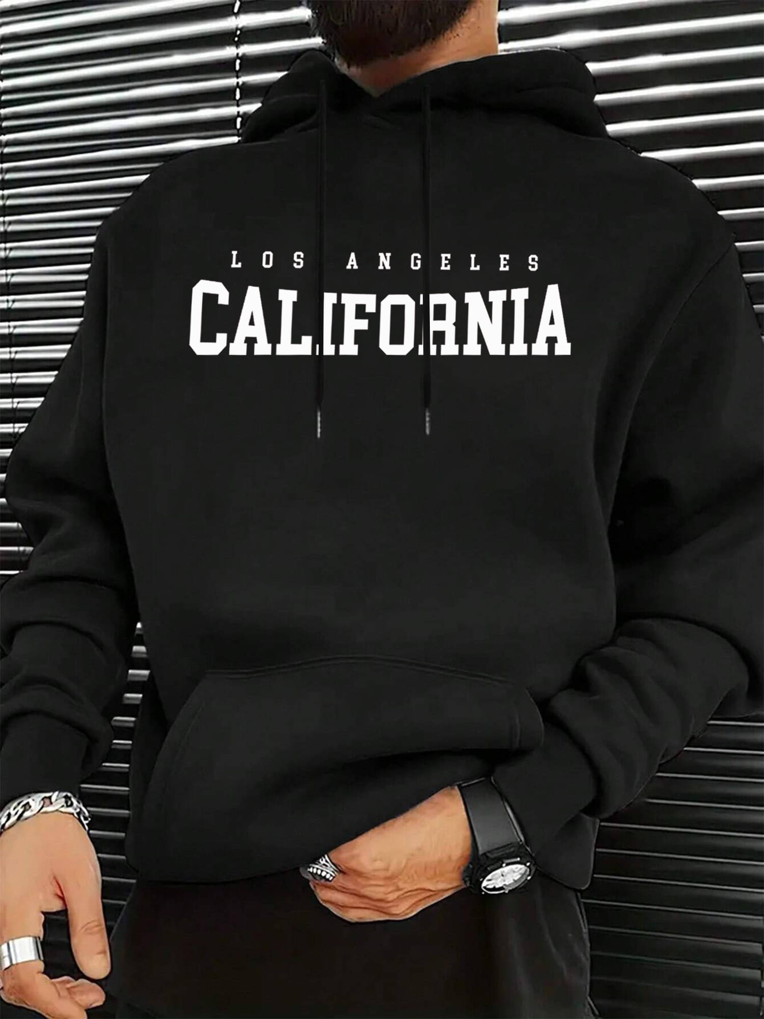     			JUMP CUTS Cotton Blend Hooded Men's Sweatshirt - Black ( Pack of 1 )