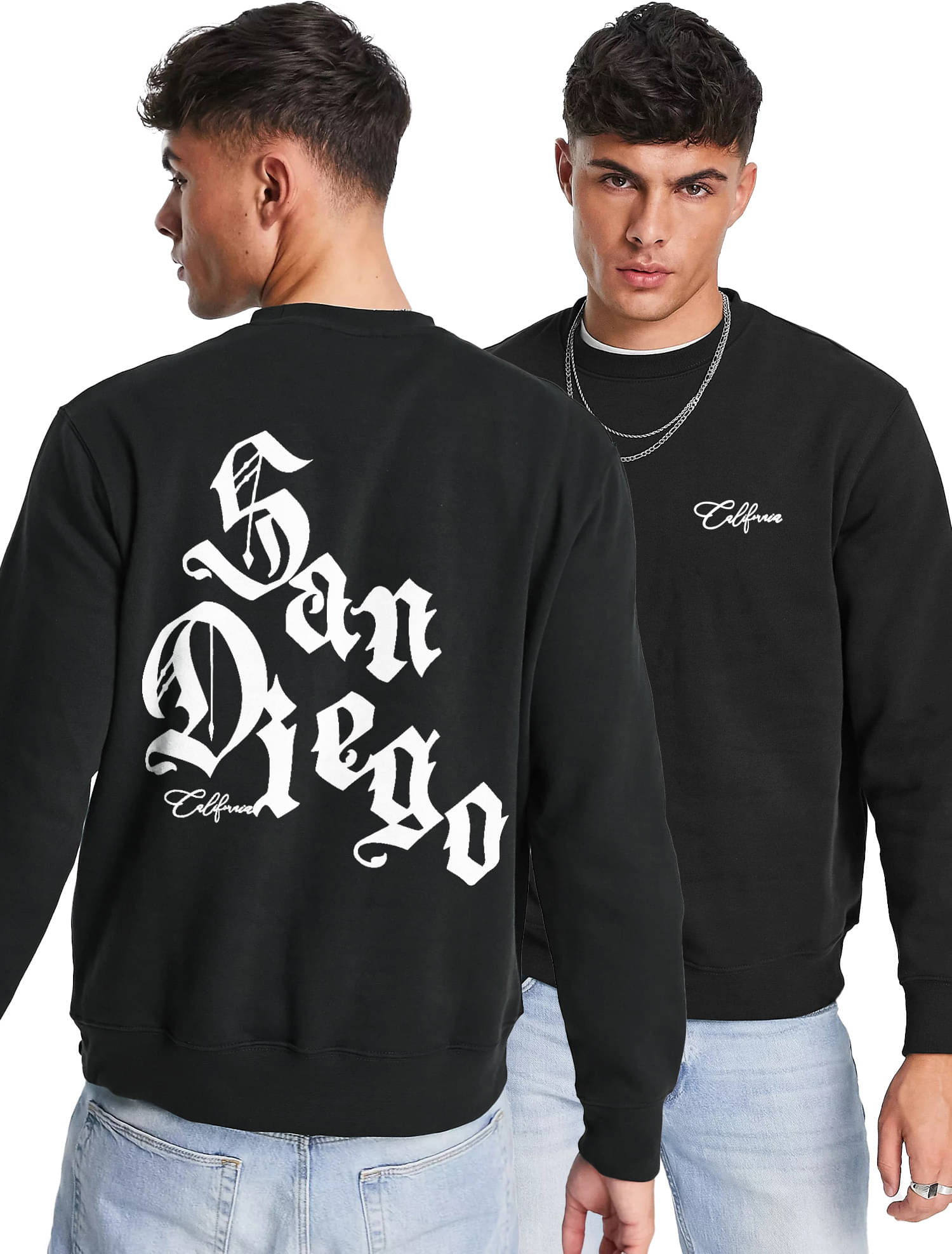     			JUMP CUTS Cotton Blend Round Neck Men's Sweatshirt - Black ( Pack of 1 )