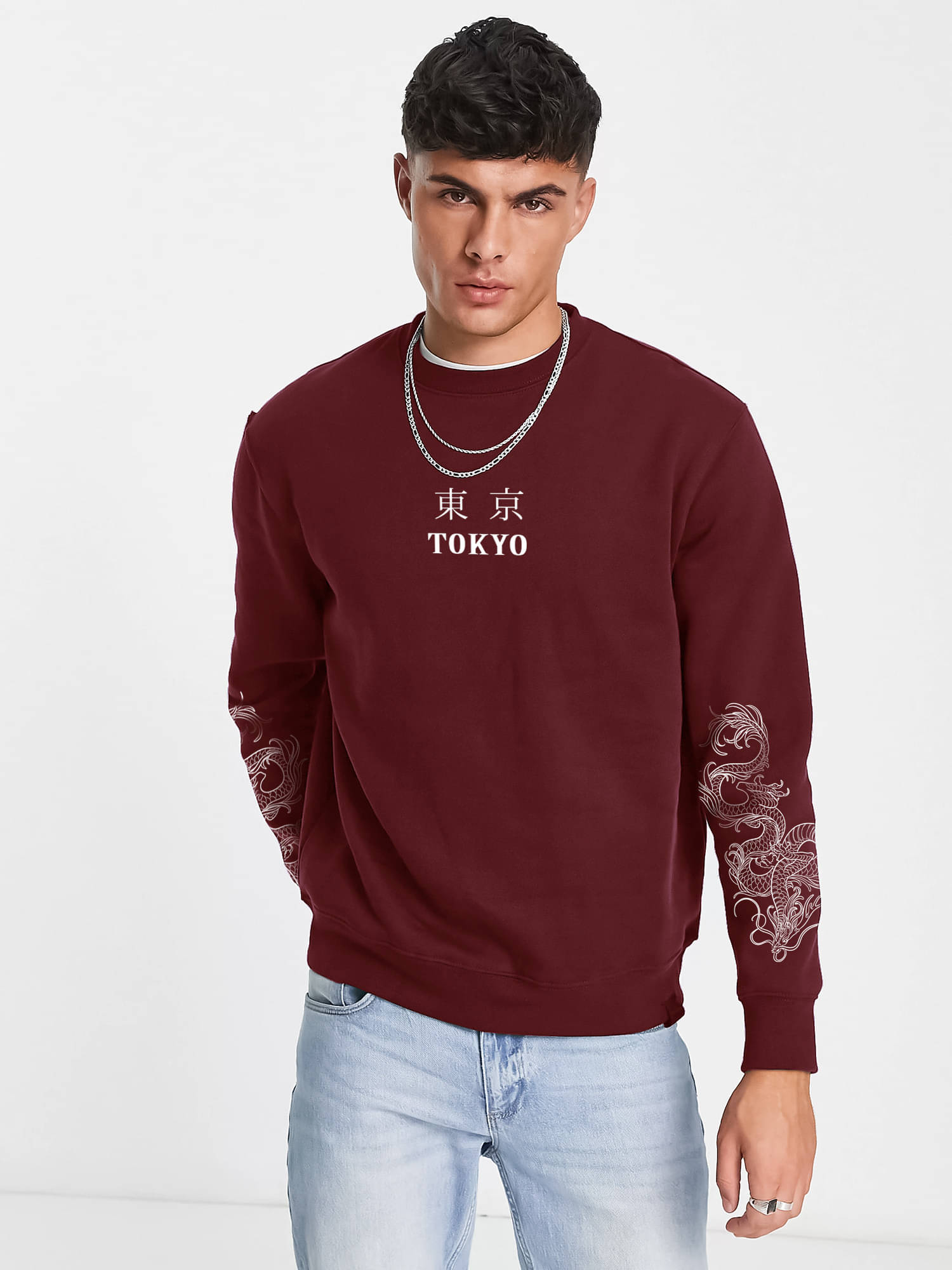     			JUMP CUTS Cotton Blend Round Neck Men's Sweatshirt - Maroon ( Pack of 1 )