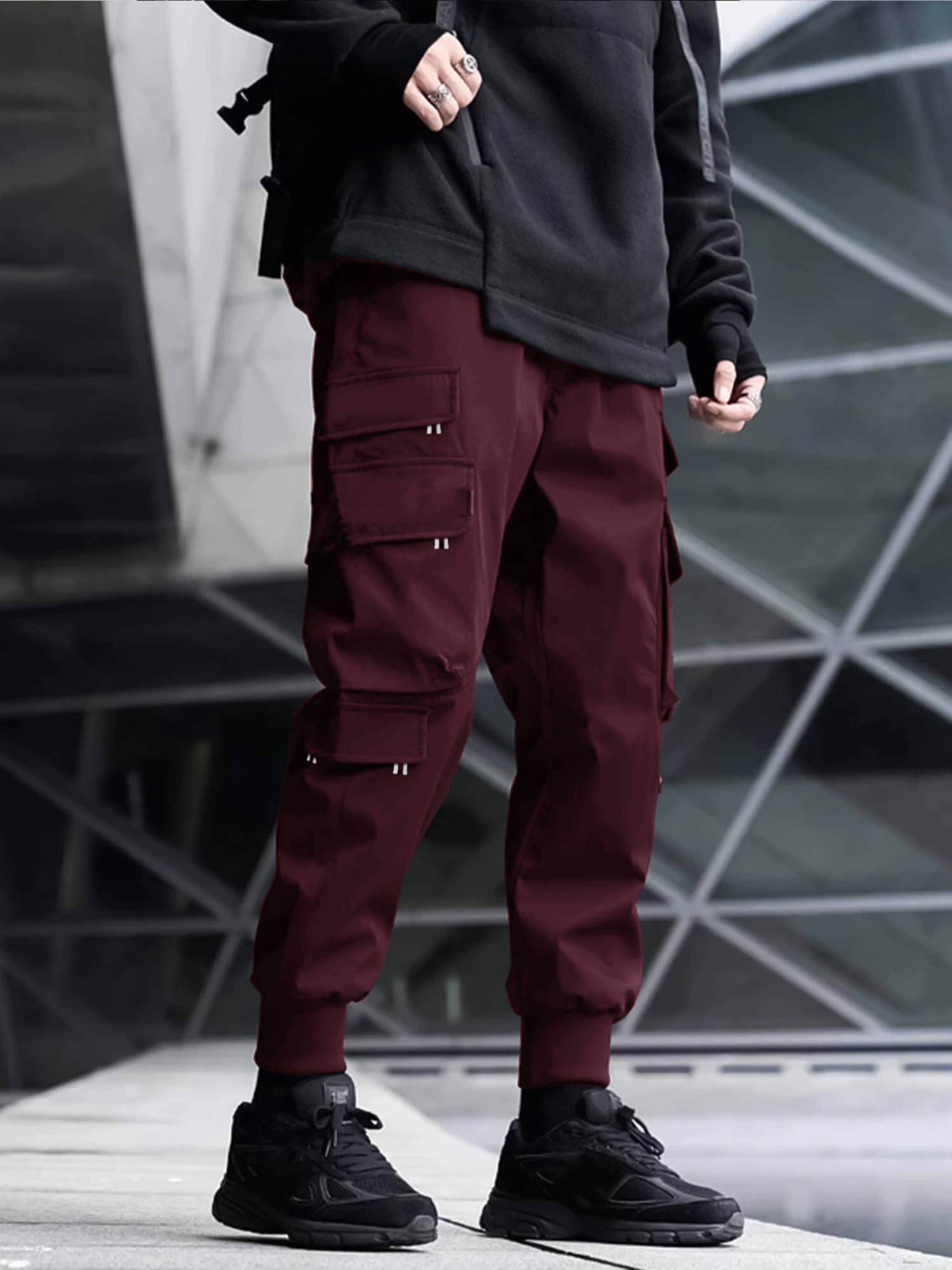     			JUMP CUTS Maroon Polyester Men's Trackpants ( Pack of 1 )