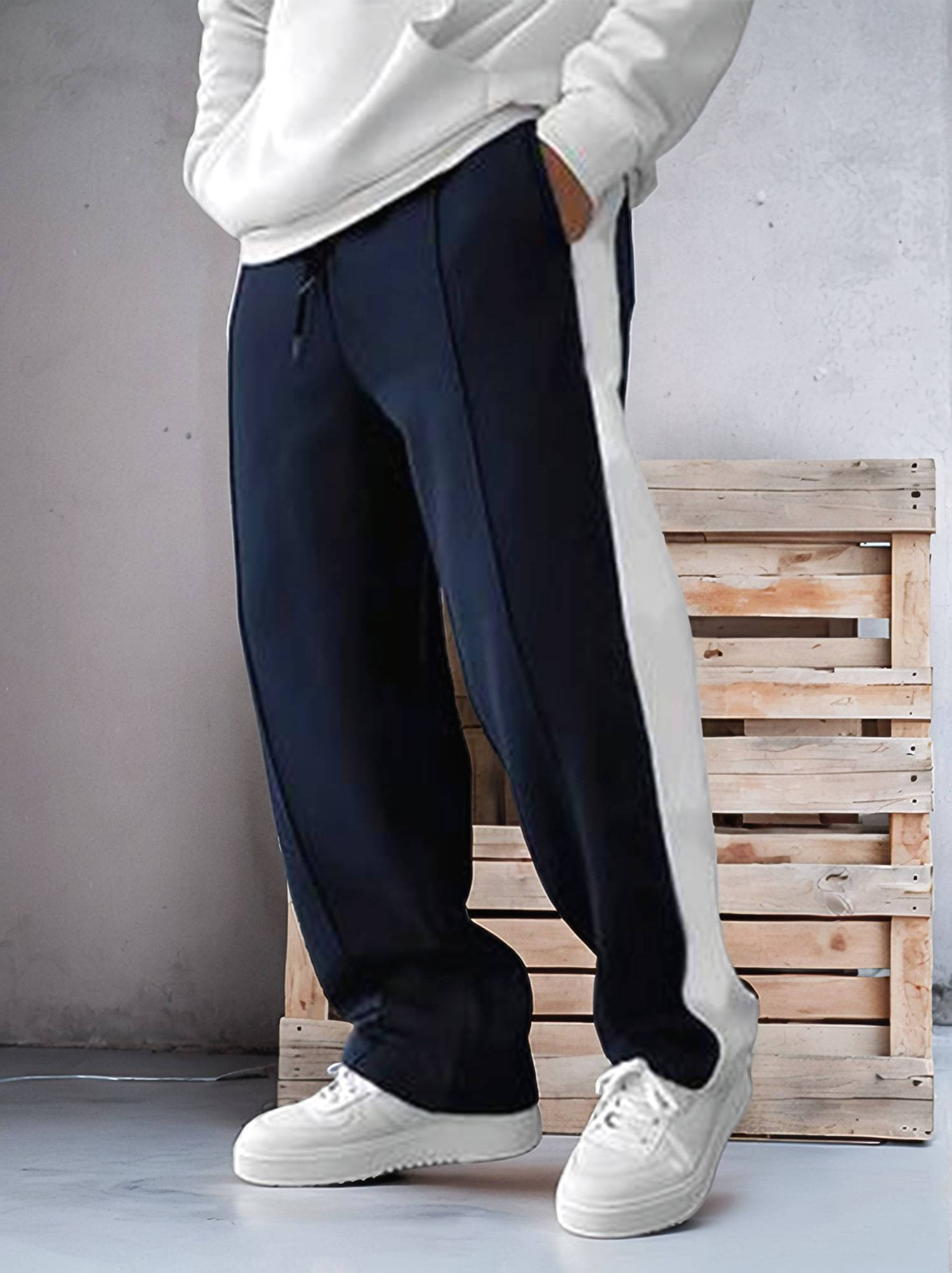     			JUMP CUTS Navy Blue Cotton Men's Trackpants ( Pack of 1 )