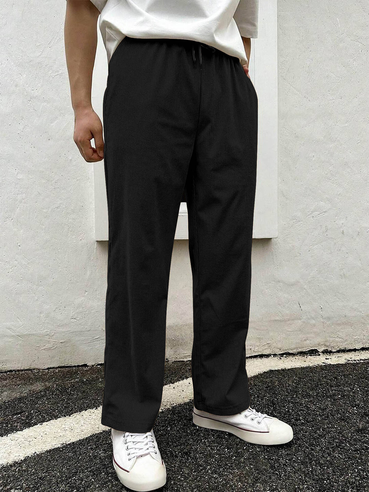     			JUMP CUTS Relax Pleated Men's Trouser - Black ( Pack of 1 )
