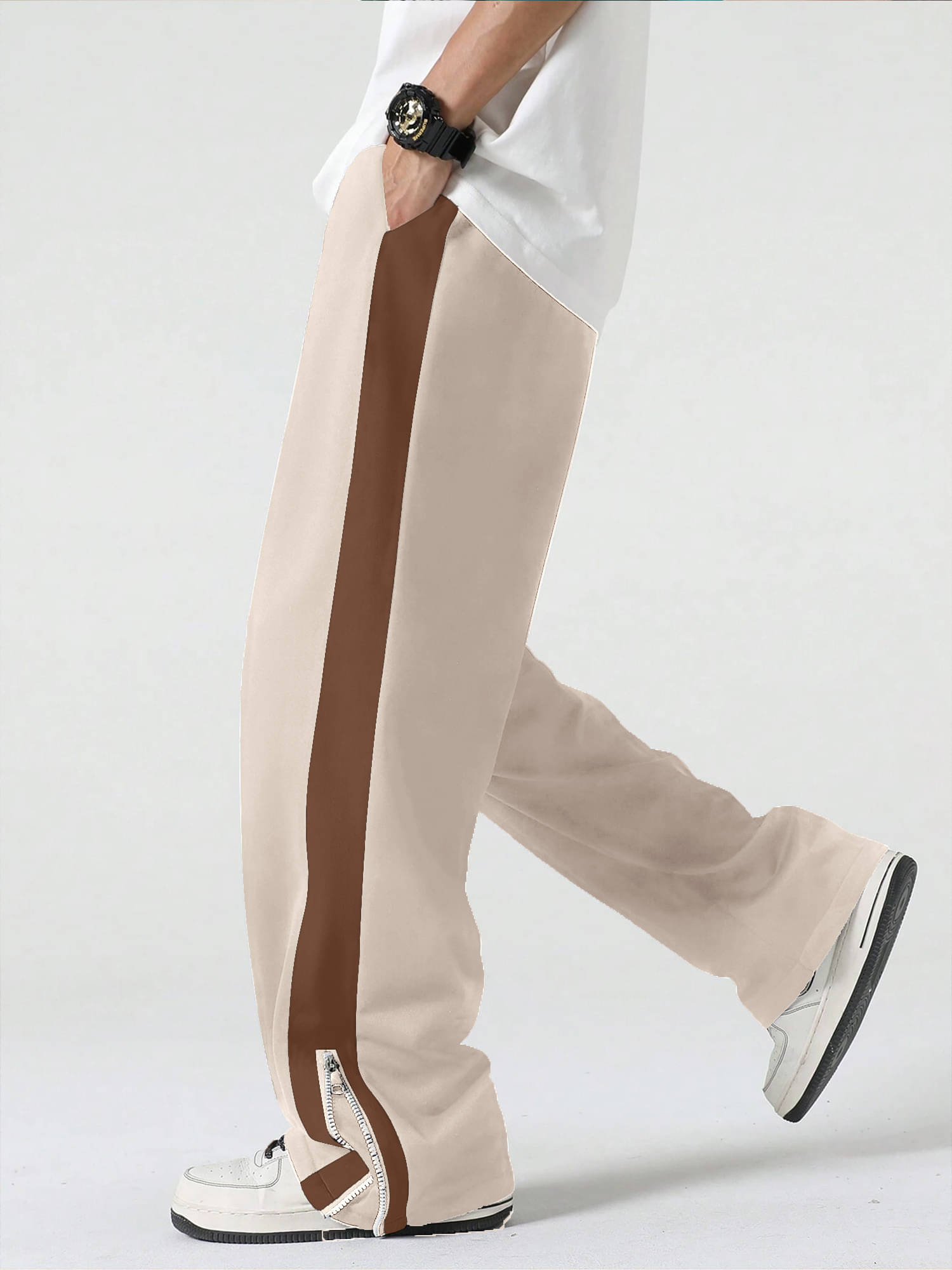     			JUMP CUTS White Polyester Men's Trackpants ( Pack of 1 )