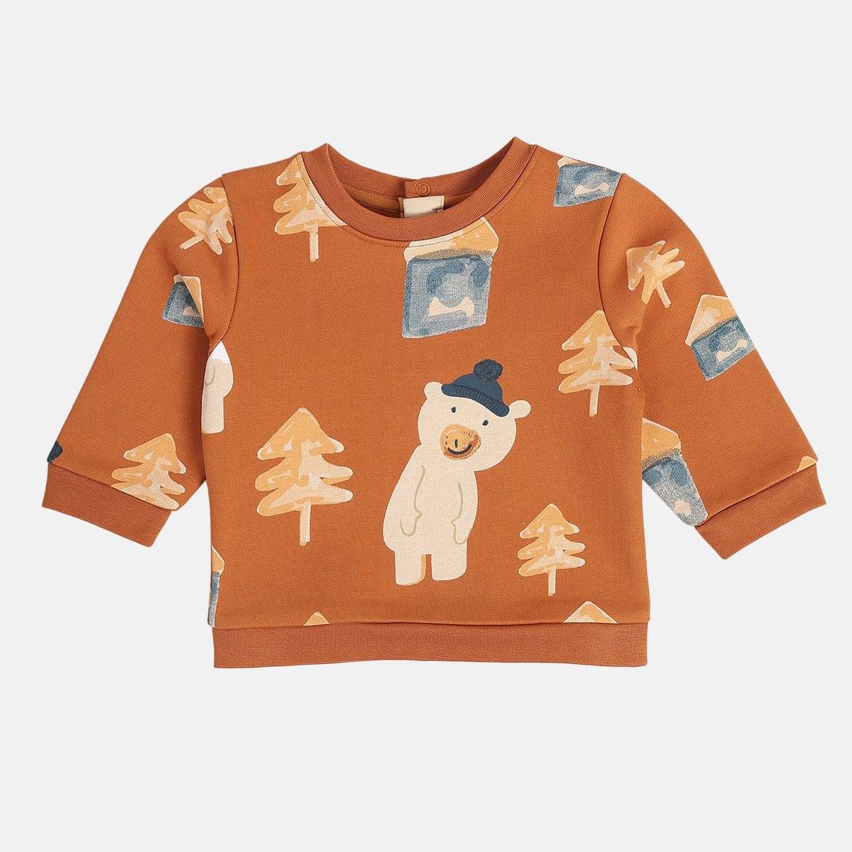     			MINI KLUB Pack of 1 Baby Boys Cotton Sweatshirt ( Brown )