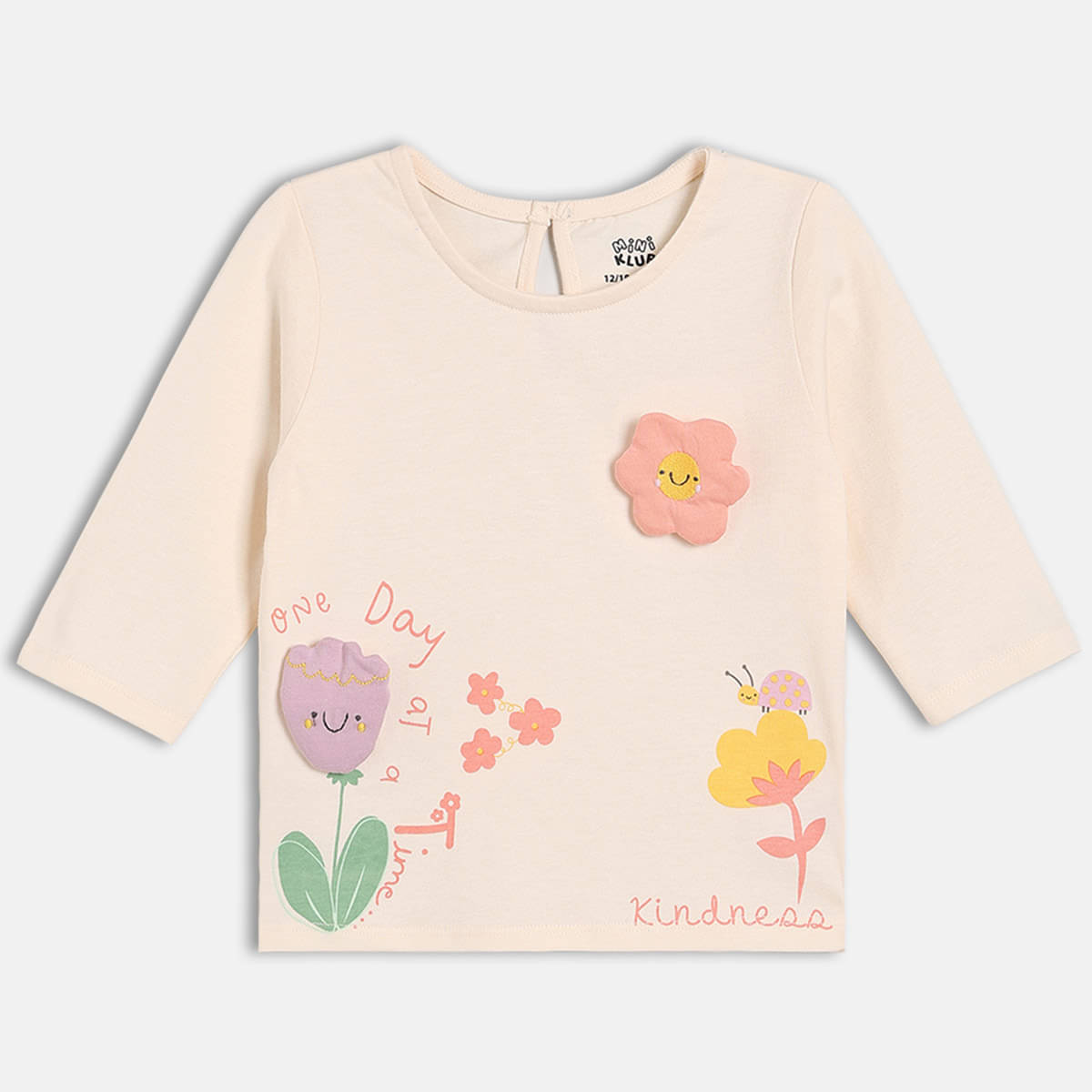     			MINI KLUB Pack of 1 Girls Cotton Top ( White )