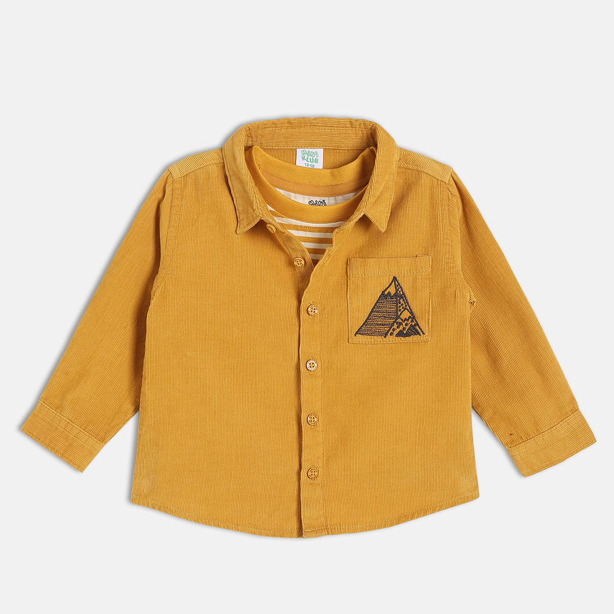     			MINI KLUB Pack of 1 Baby Boys Cotton Blend Full Sleeves Shirt ( Bright Yellow )