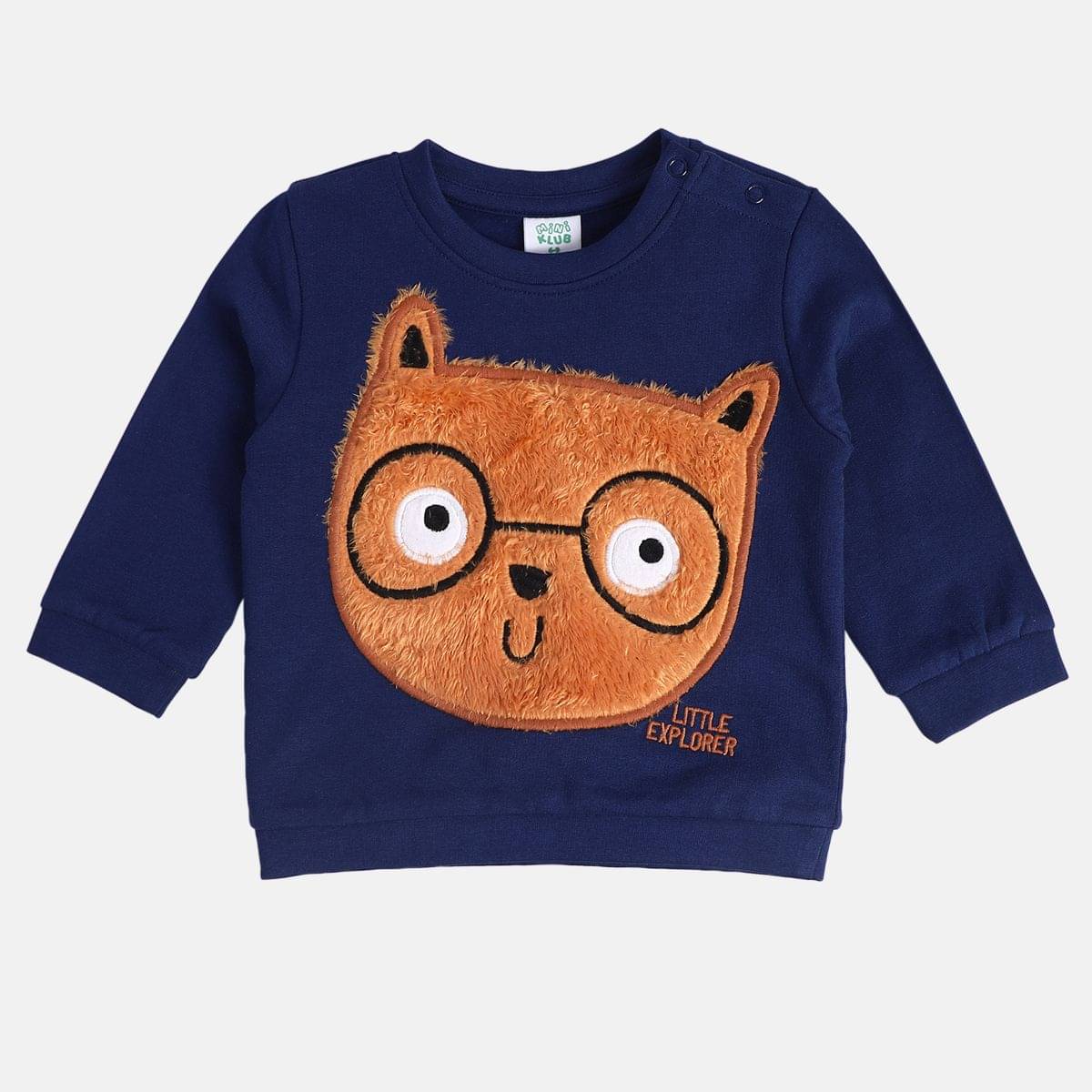     			MINI KLUB Pack of 1 Baby Boys Cotton Sweatshirt ( Blue )