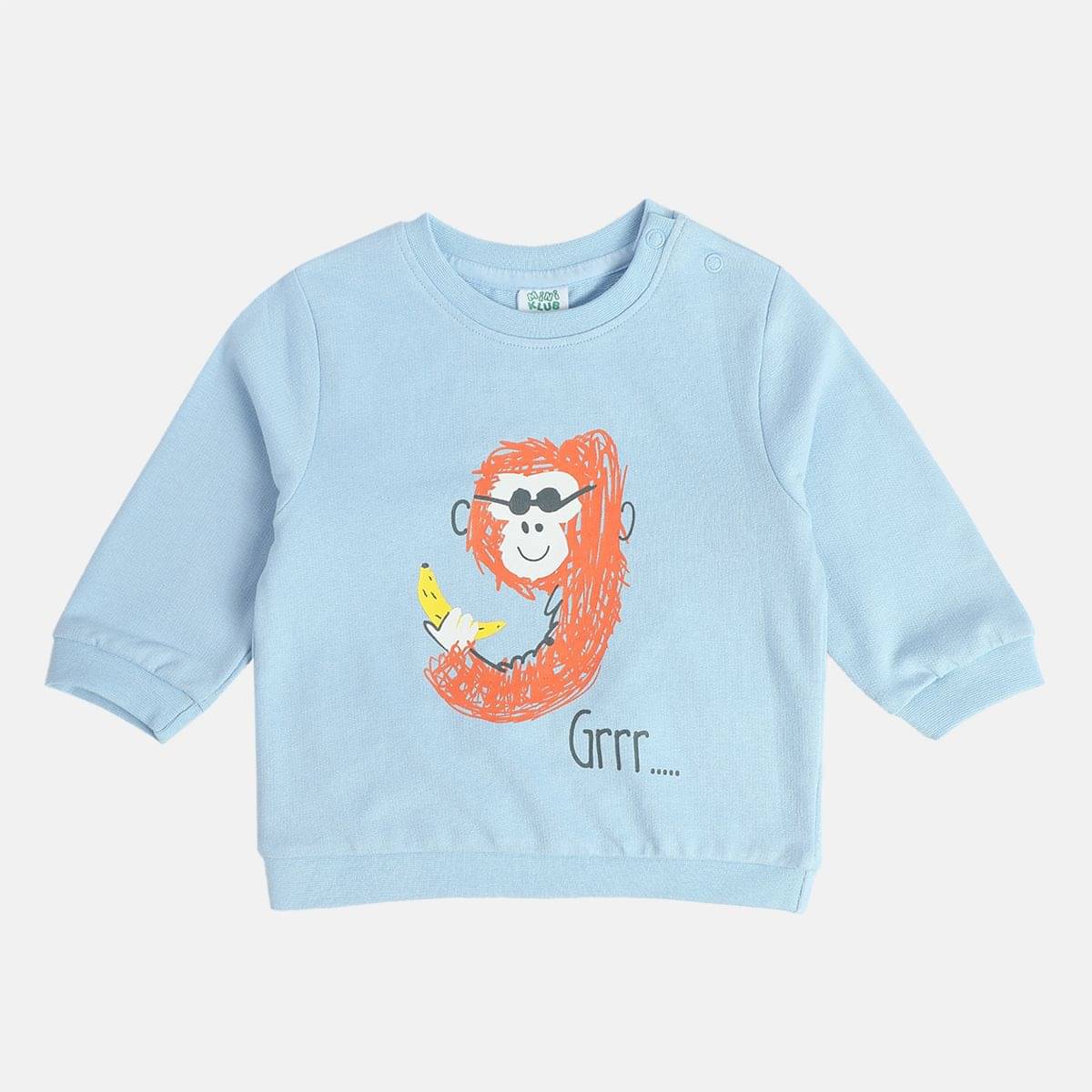     			MINI KLUB Pack of 1 Baby Boys Cotton Sweatshirt ( Blue )