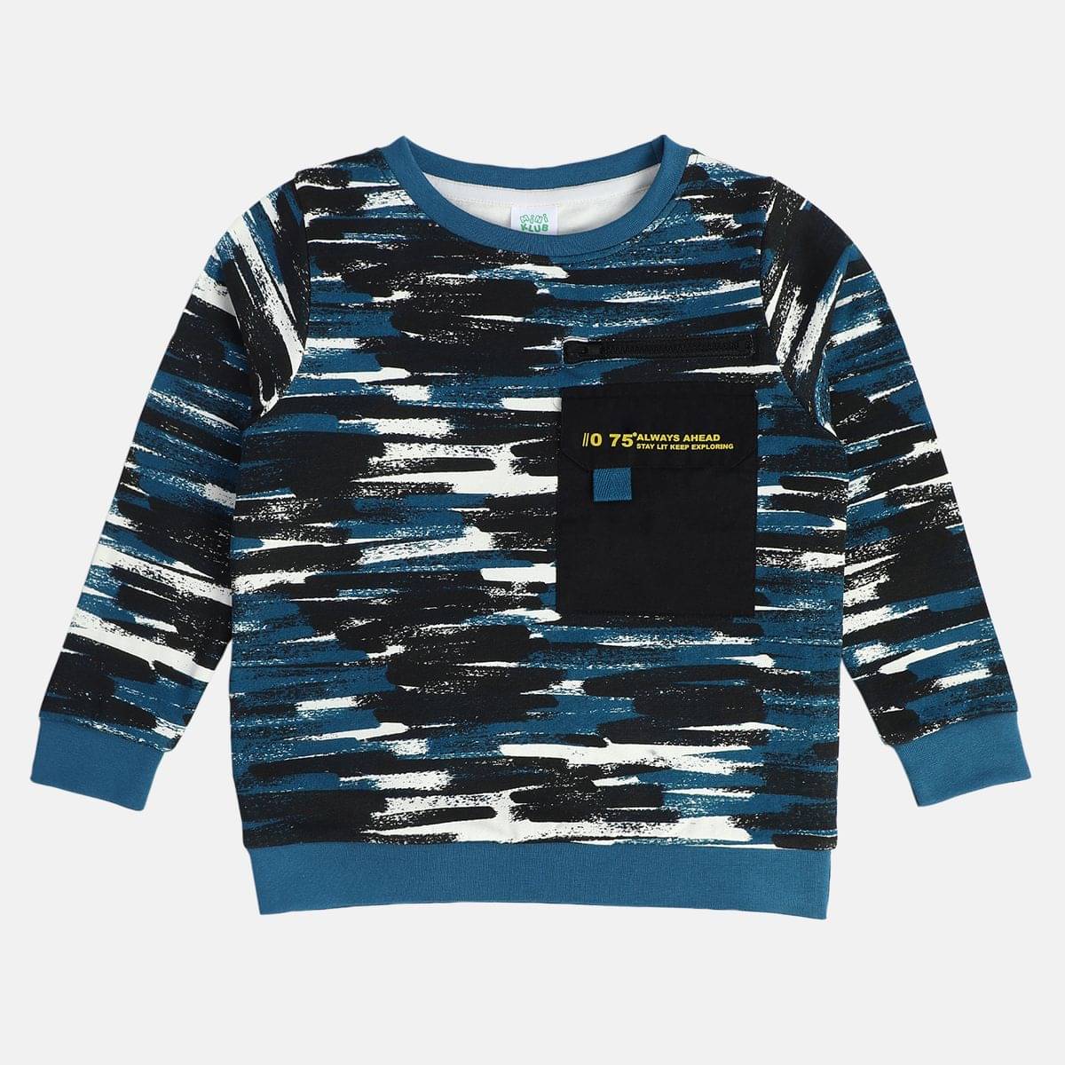     			MINI KLUB Pack of 1 Boys Cotton Sweatshirt ( Blue )