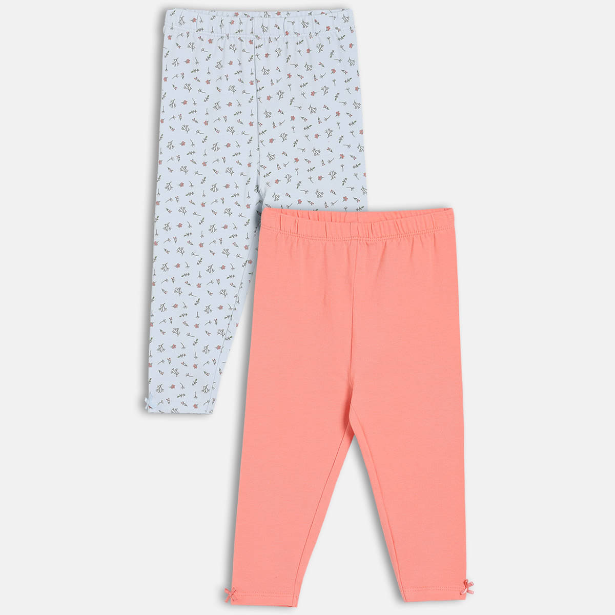     			MINI KLUB Pack of 2 Baby Girls Cotton Legging ( Multicolor )