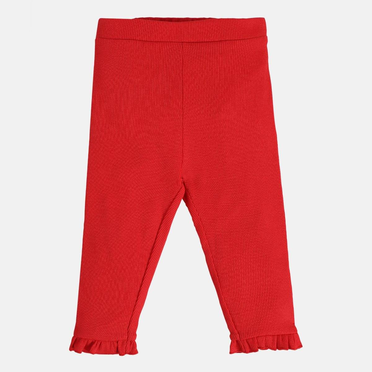     			MINI KLUB Pack of 2 Baby Girls Cotton Legging ( Red )