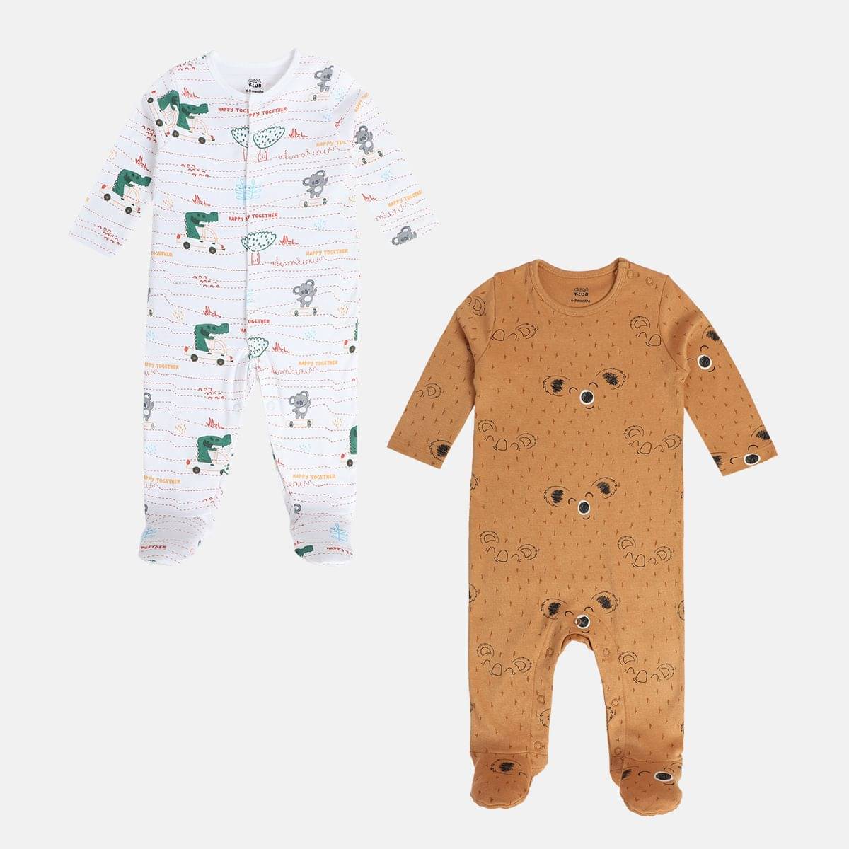 MINI KLUB Pack of 2 Baby Boys 100% Cotton Nightsuit ( Multicolor ) MINI KLUB Pack of 2 Baby Boys 100% Cotton Nightsuit ( Multicolor )