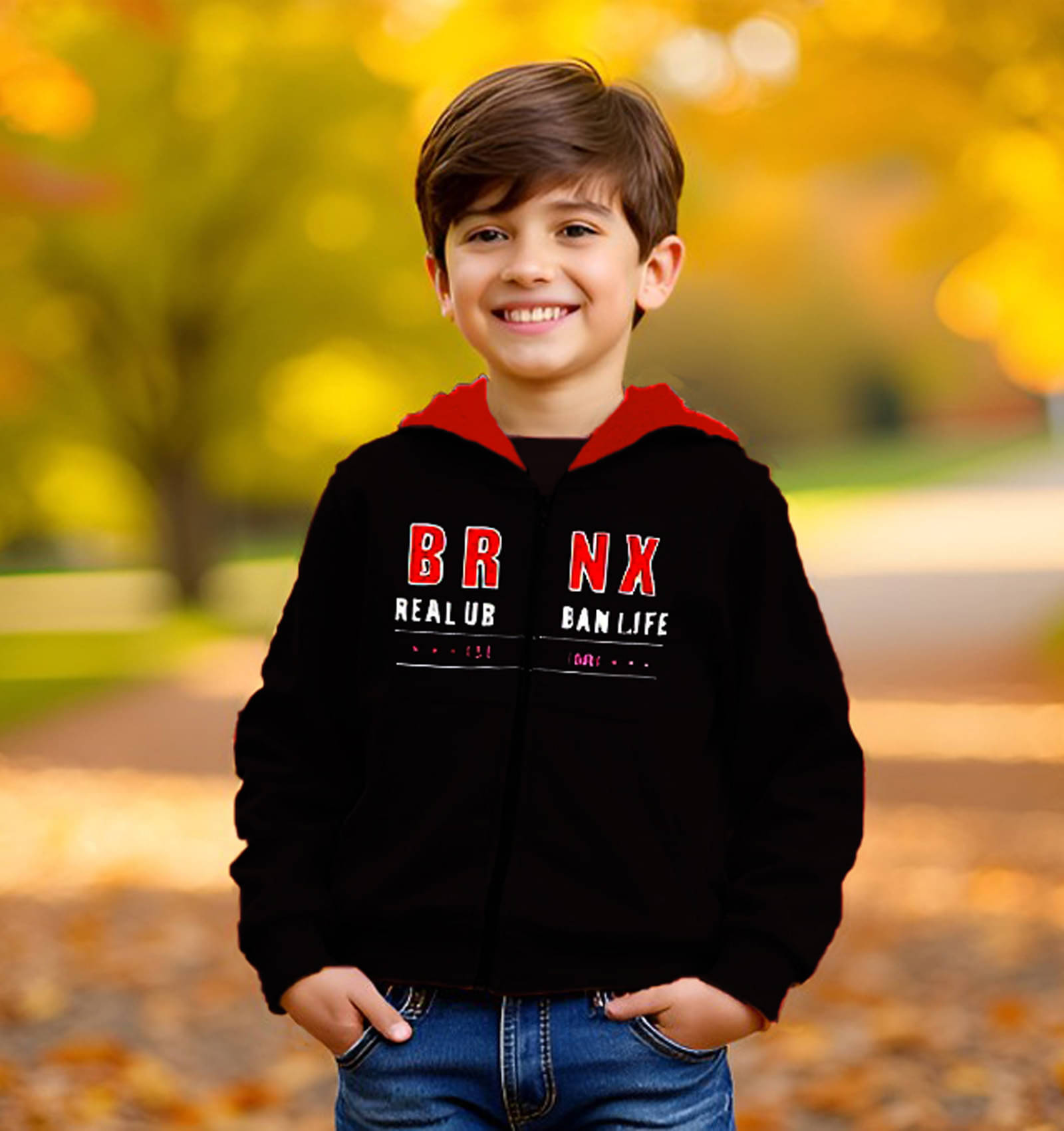     			MIST N FOGG Pack of 1 Boys Terry Blend Sweatshirt ( Black )