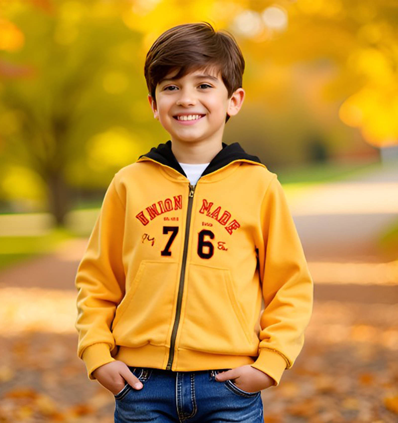     			MIST N FOGG Pack of 1 Boys Terry Blend Sweatshirt ( Yellow )