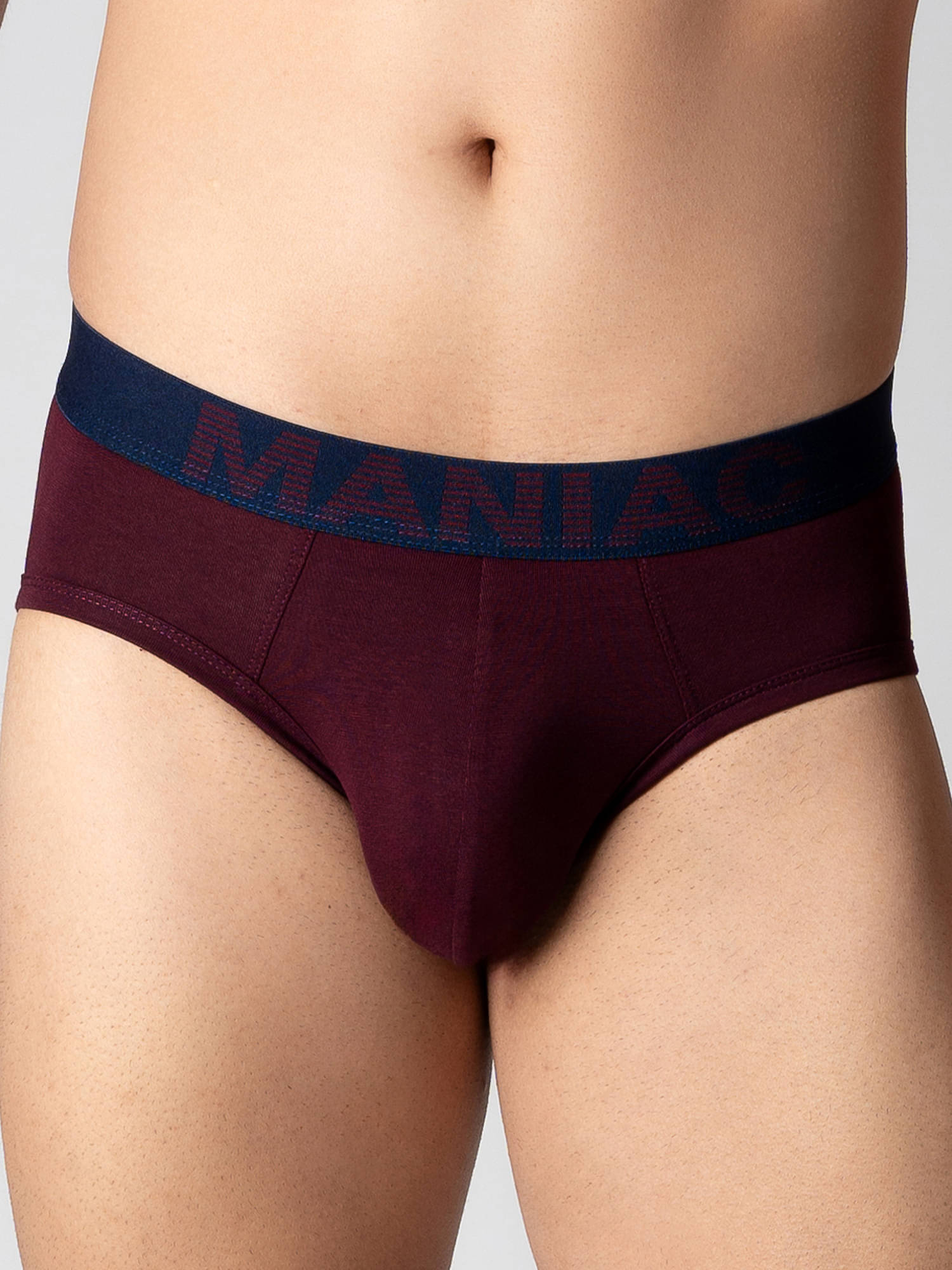 Maniac Pack of 1 Cotton Briefs For Men's ( Maroon ) Maniac Pack of 1 Cotton Briefs For Men's ( Maroon )