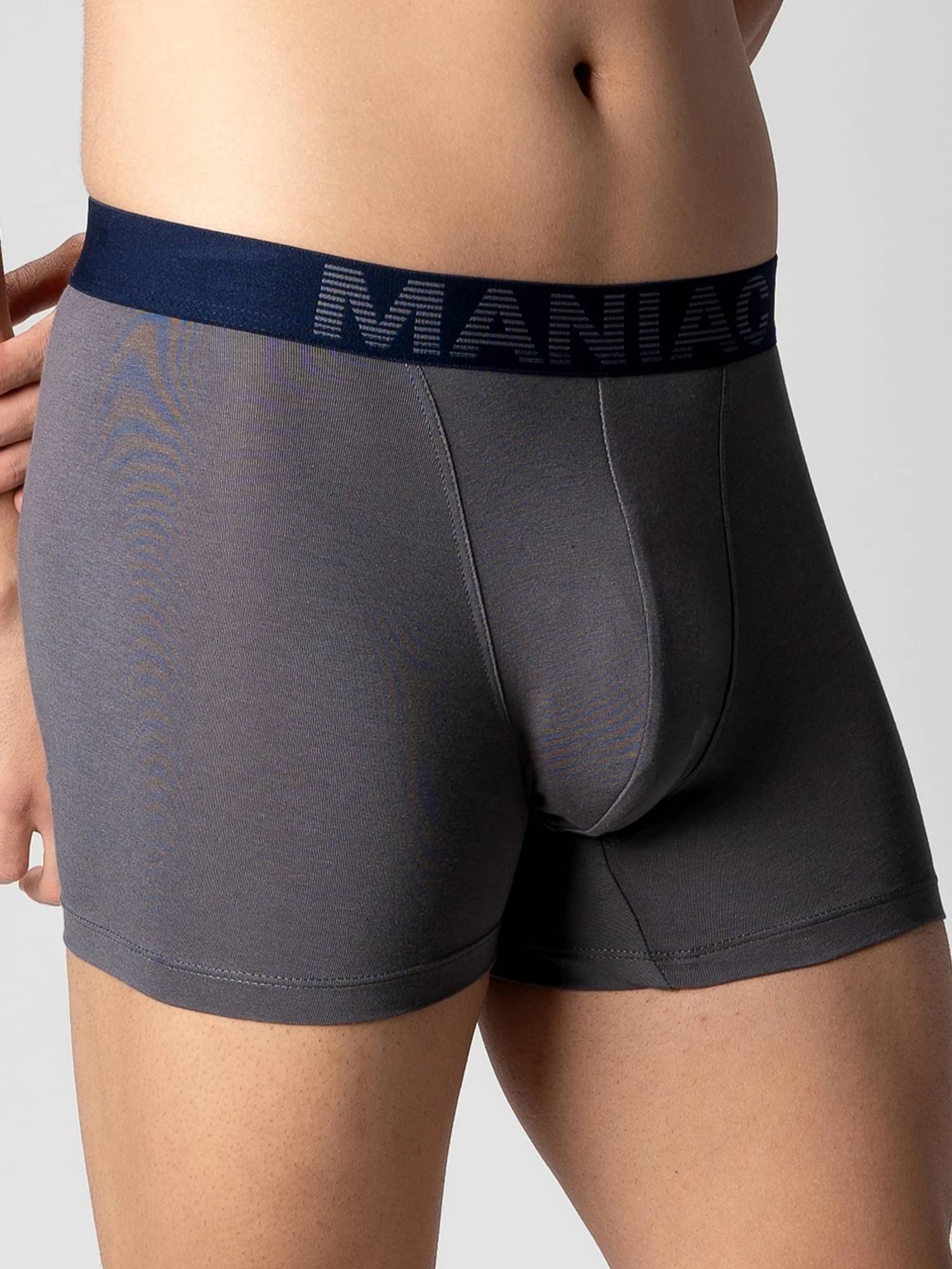 Maniac Pack of 1 Cotton Trunks For Men's ( Grey ) Maniac Pack of 1 Cotton Trunks For Men's ( Grey )