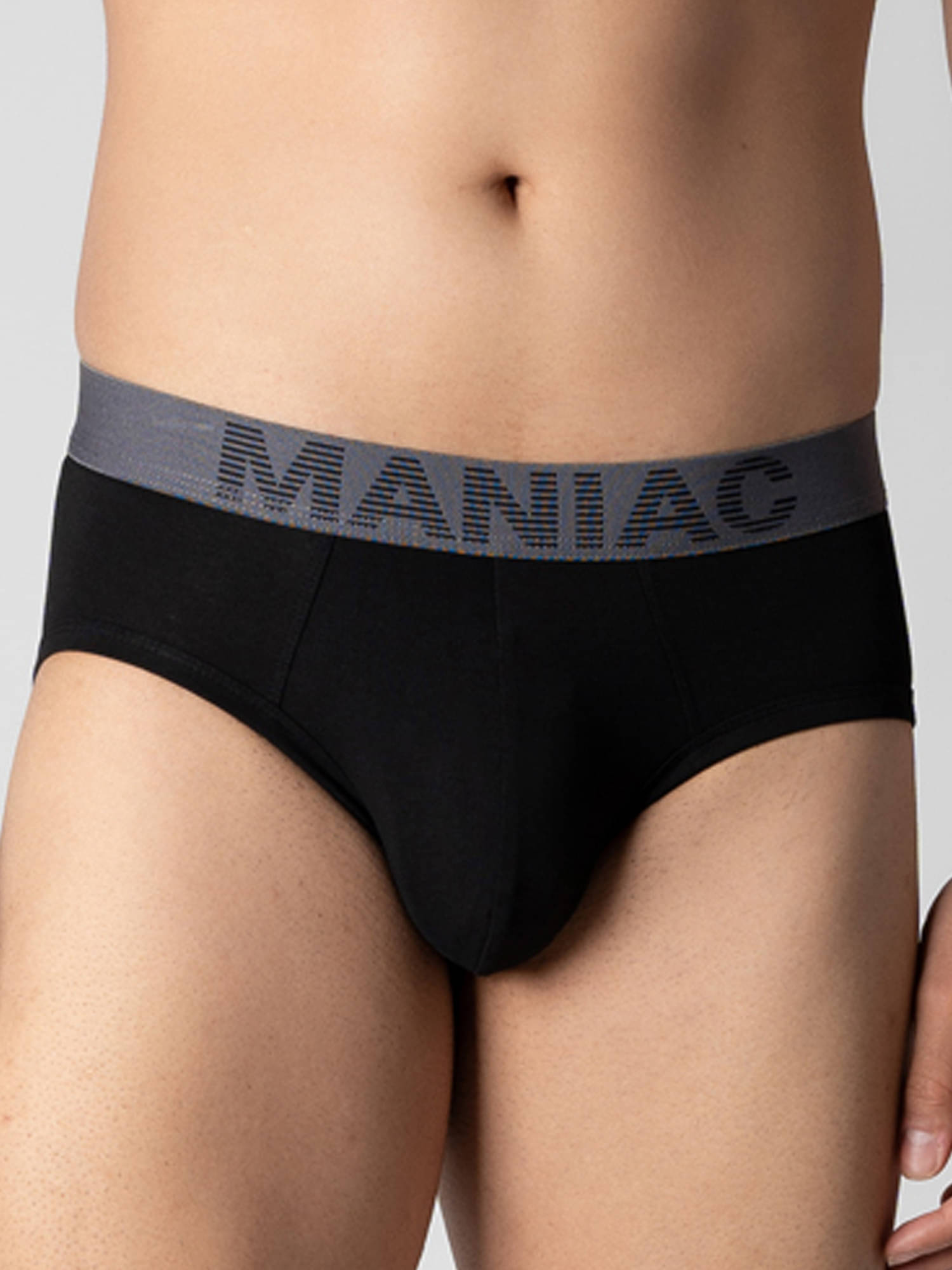 Maniac Pack of 1 Cotton Briefs For Men's ( Black ) Maniac Pack of 1 Cotton Briefs For Men's ( Black )