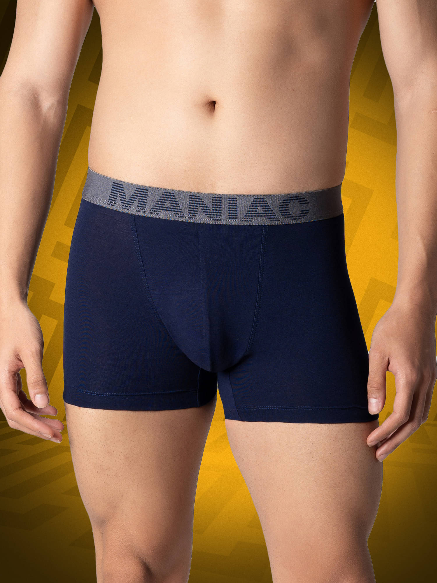     			Maniac Pack of 1 Cotton Trunks For Men's ( Blue )