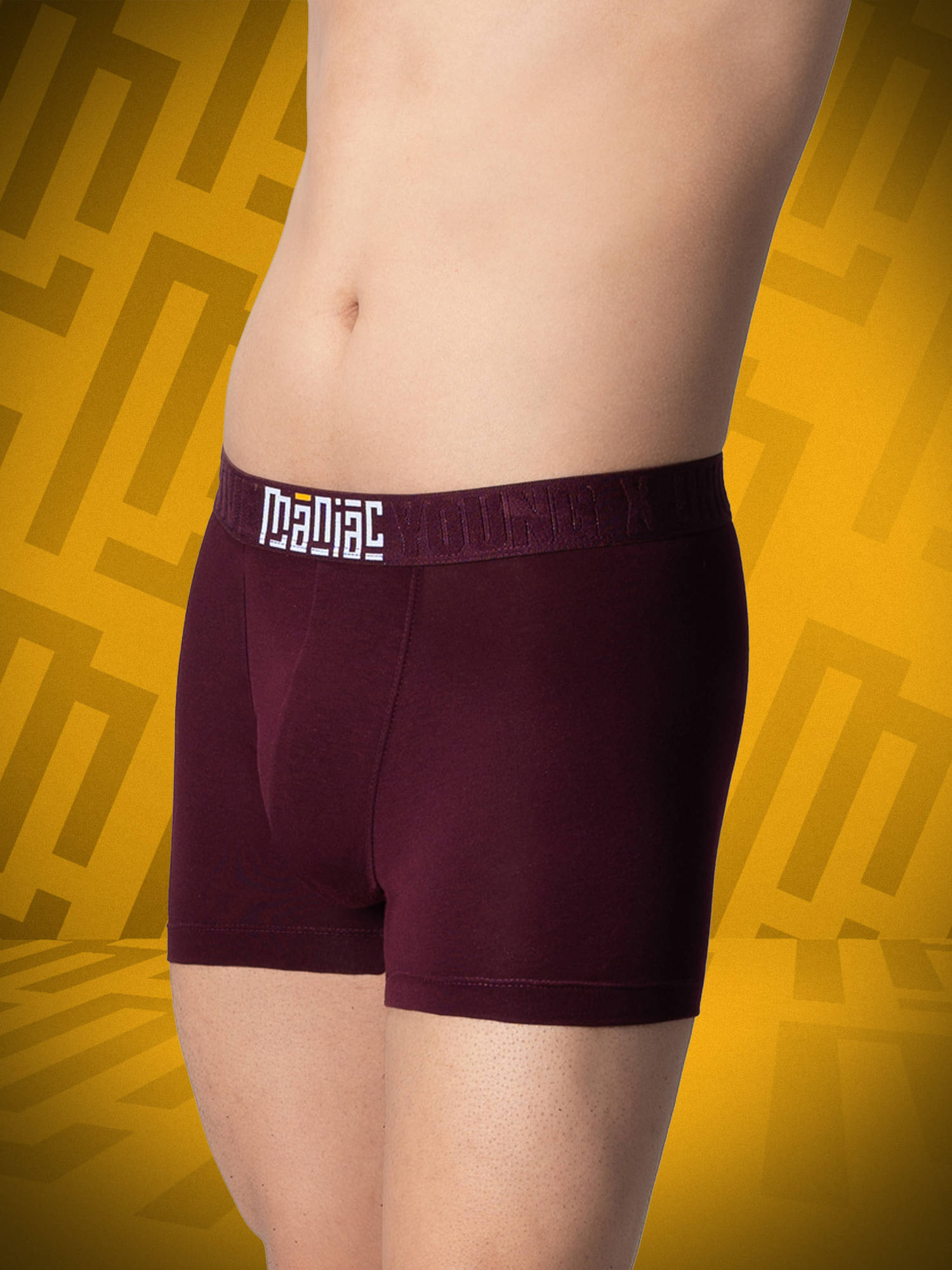    			Maniac Pack of 1 Modal Trunks For Men's ( Maroon )