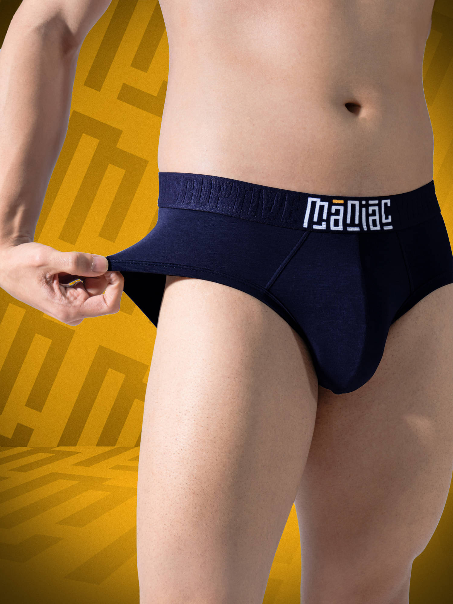 Maniac Pack of 1 Modal Briefs For Men's ( Blue ) Maniac Pack of 1 Modal Briefs For Men's ( Blue )