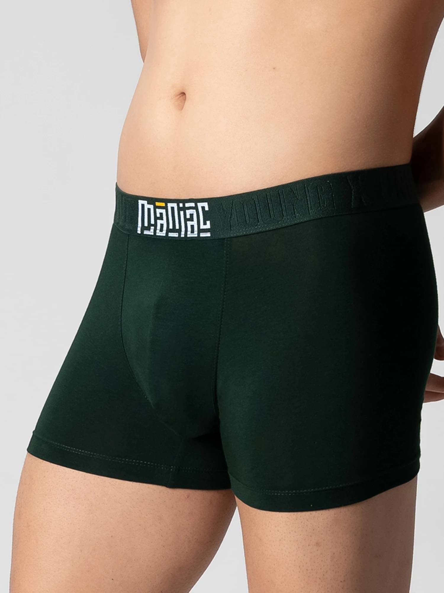Maniac Pack of 1 Modal Trunks For Men's ( Green ) Maniac Pack of 1 Modal Trunks For Men's ( Green )