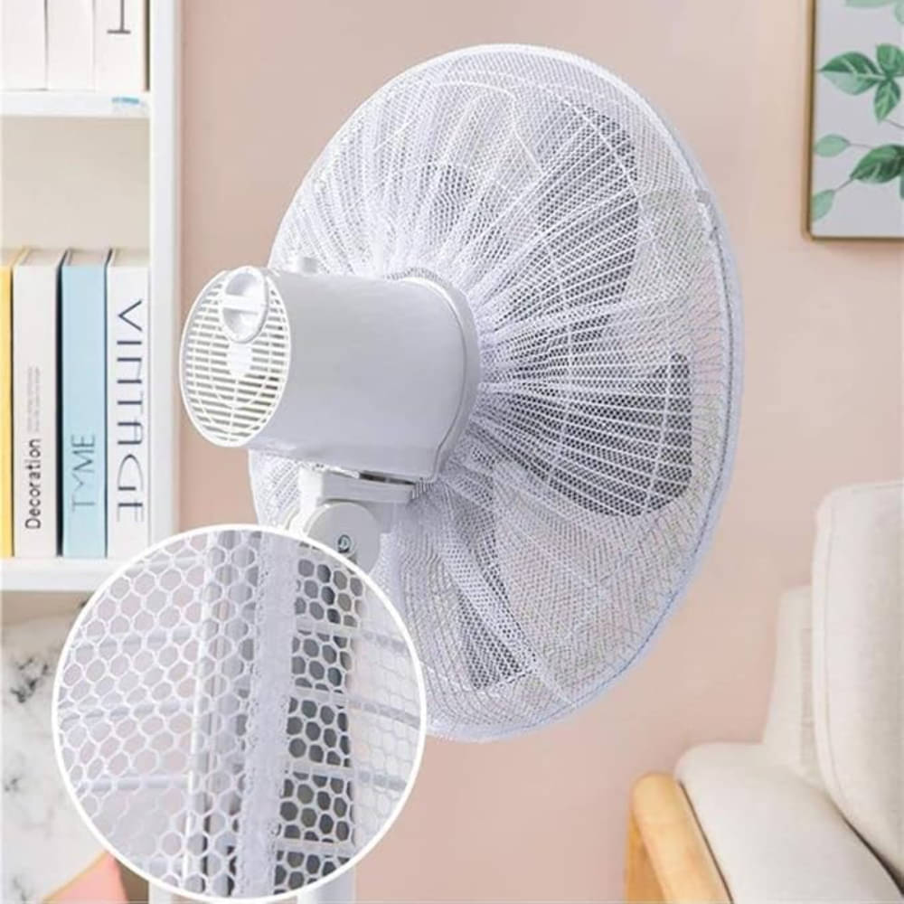 NEKIFACE Dust-proof Finger Protector Fan Cover | Anti-pinch Hand Protective Cover Net Washable Fan Mesh Cover for Electric Fan Table Fan (Free Size White Pack of 1) NEKIFACE Dust-proof Finger Protector Fan Cover | Anti-pinch Hand Protective Cover Net Washable Fan Mesh Cover for Electric Fan Table Fan (Free Size White Pack of 1)