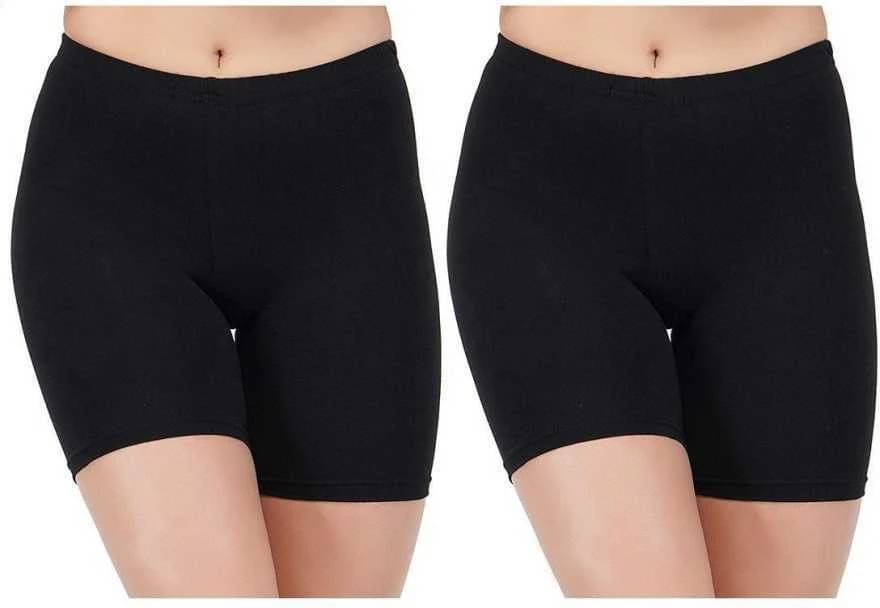    			NIORT FASHION Pack of 2 Girls Cotton Blend Shorts ( Black )