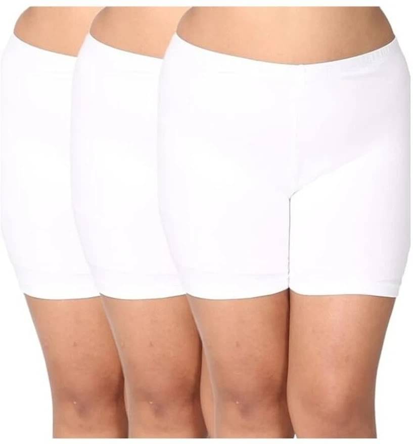     			NIORT FASHION Pack of 3 Girls Cotton Blend Shorts ( White )