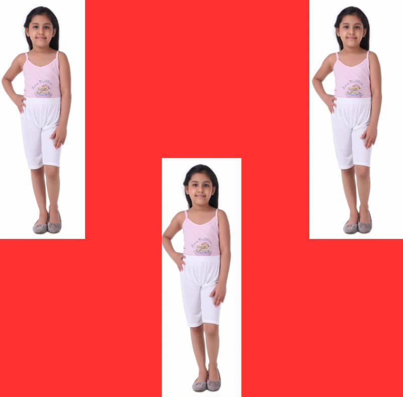     			NIORT FASHION Pack of 3 Girls Cotton Blend Shorts ( White )