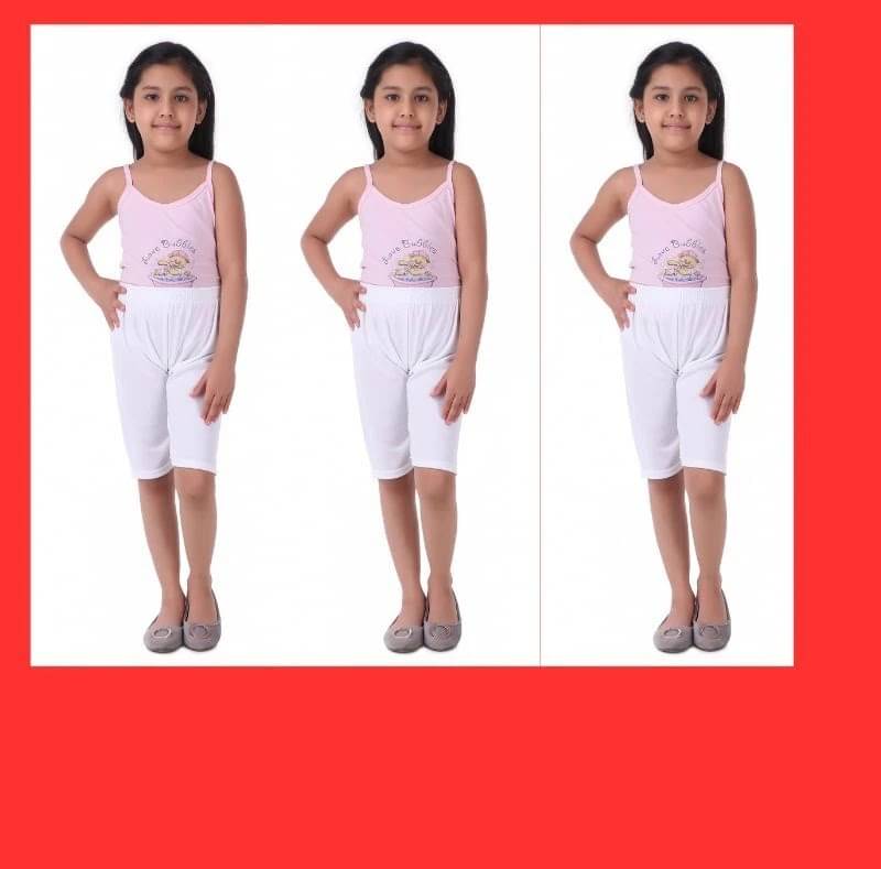     			NIORT FASHION Pack of 3 Girls Cotton Blend Shorts ( White )