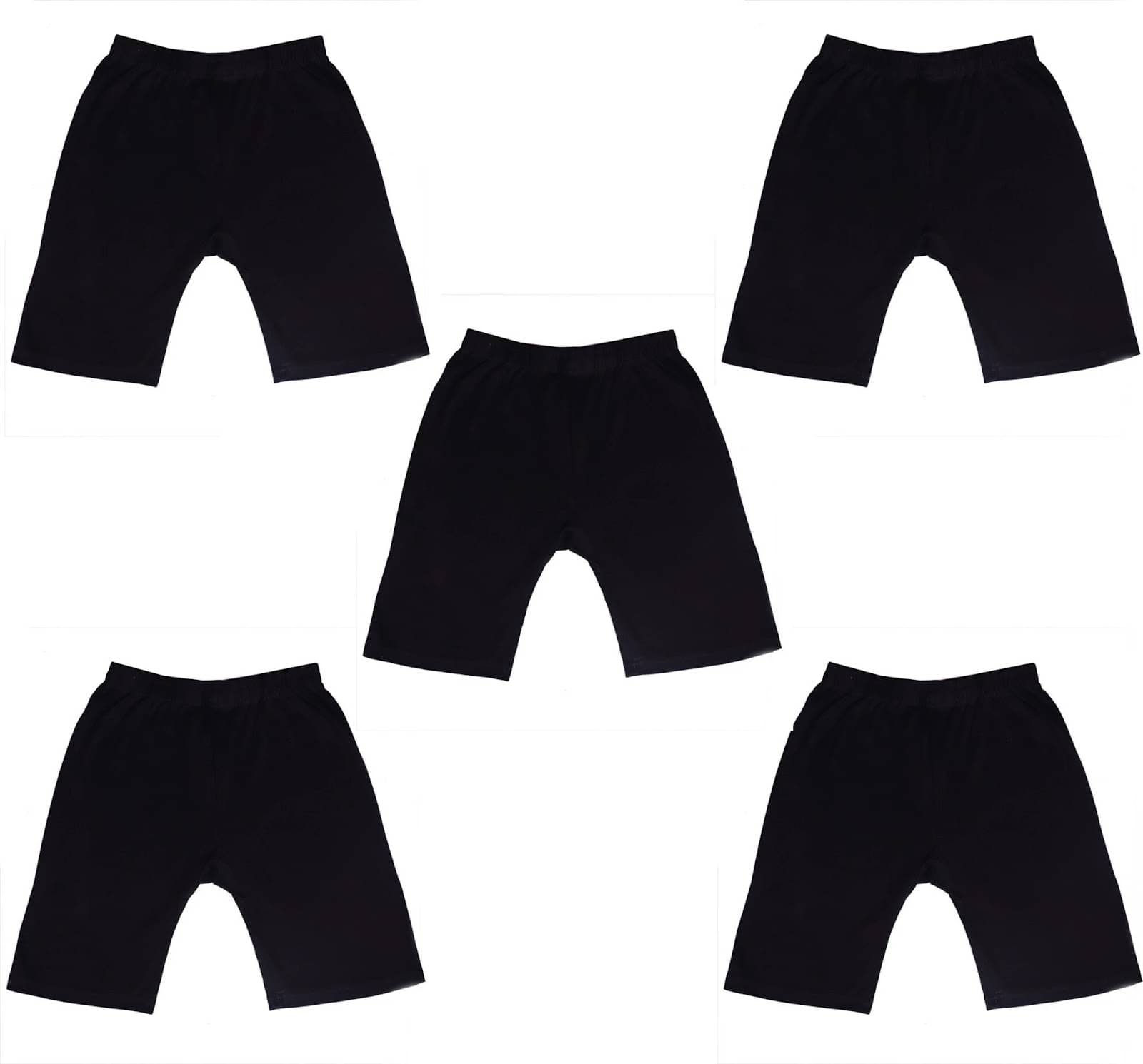     			NIORT FASHION Pack of 5 Girls Cotton Shorts ( Black )