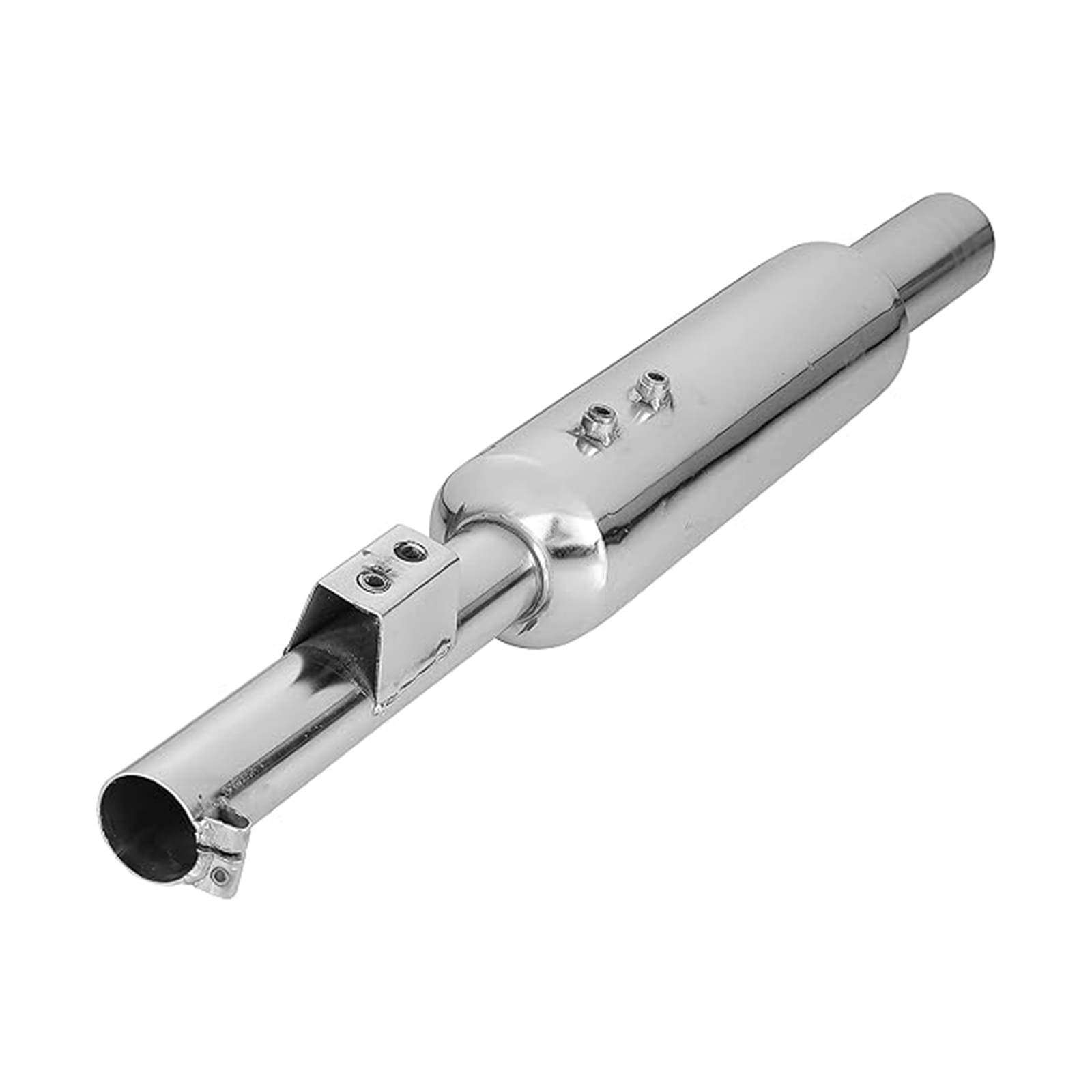     			NOISEWAVE Short Bottle Empty Chrome Mini Punjab Exhaust silencer Royal Enfield Classic 350 Full Exhaust System (Mild Steel)