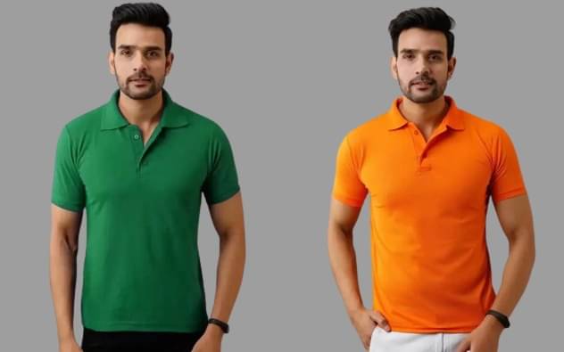     			SKYRISE Men Cotton Blend Slim Fit Solid Polo T Shirt ( Multicolor )