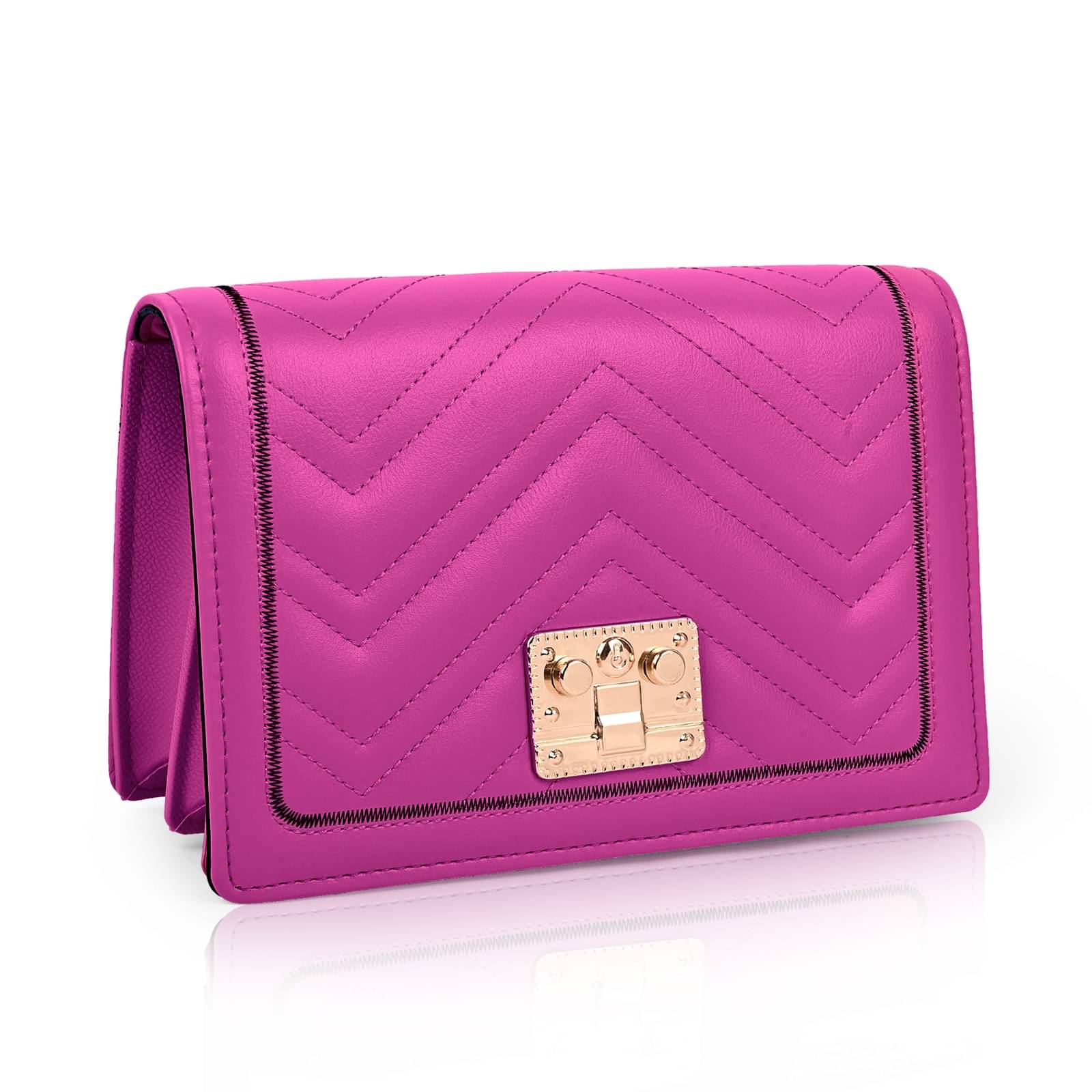    			Sageware Sling Bag Faux Leather Set of 1 ( Pink )