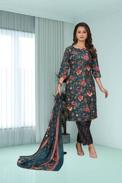     			TEXPA FASHION Women Cotton Printed A-line Kurti With Pants ( Green )