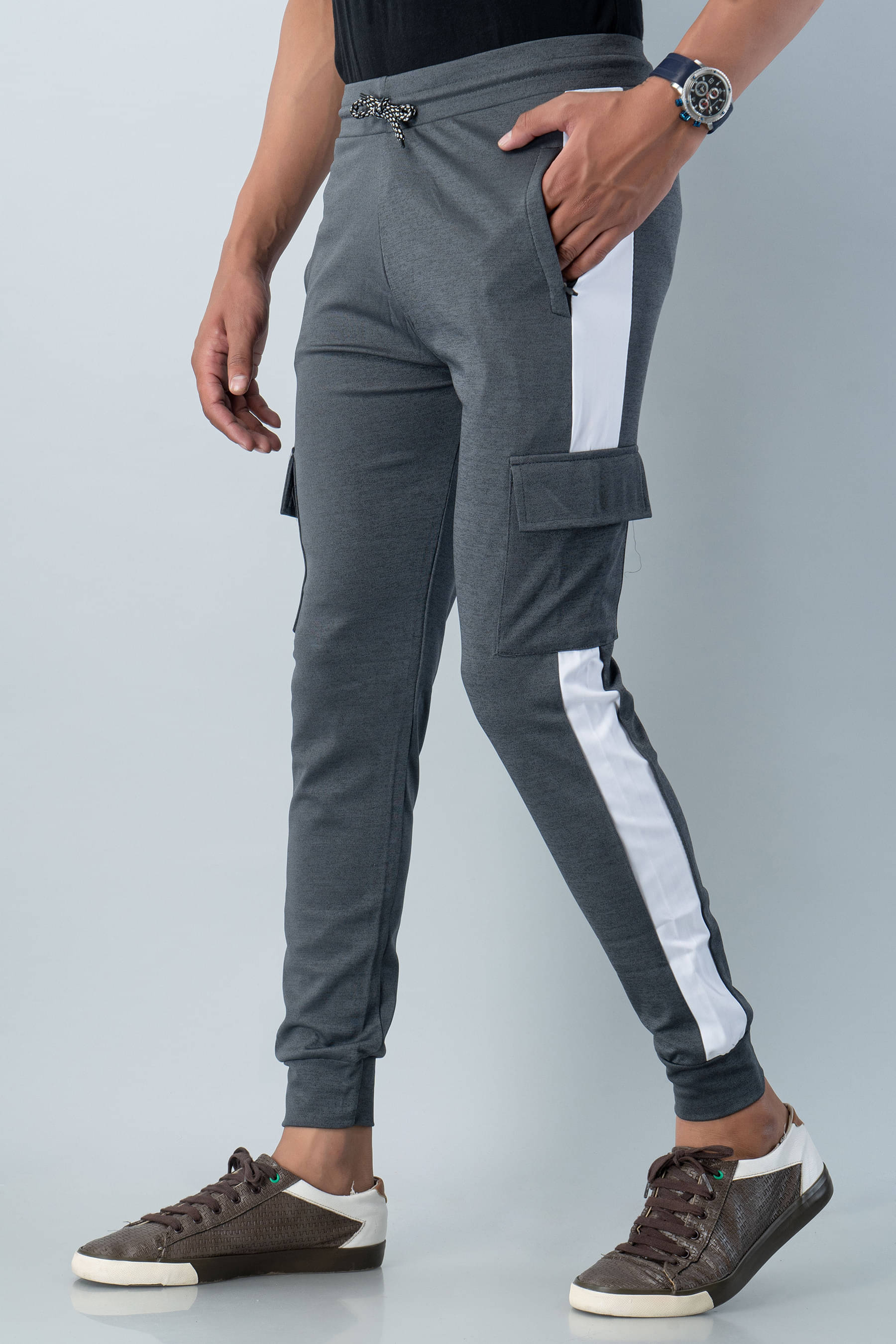 TISSORA Grey Lycra Men's Joggers ( Pack of 1 )     			TISSORA Grey Lycra Men's Joggers ( Pack of 1 )