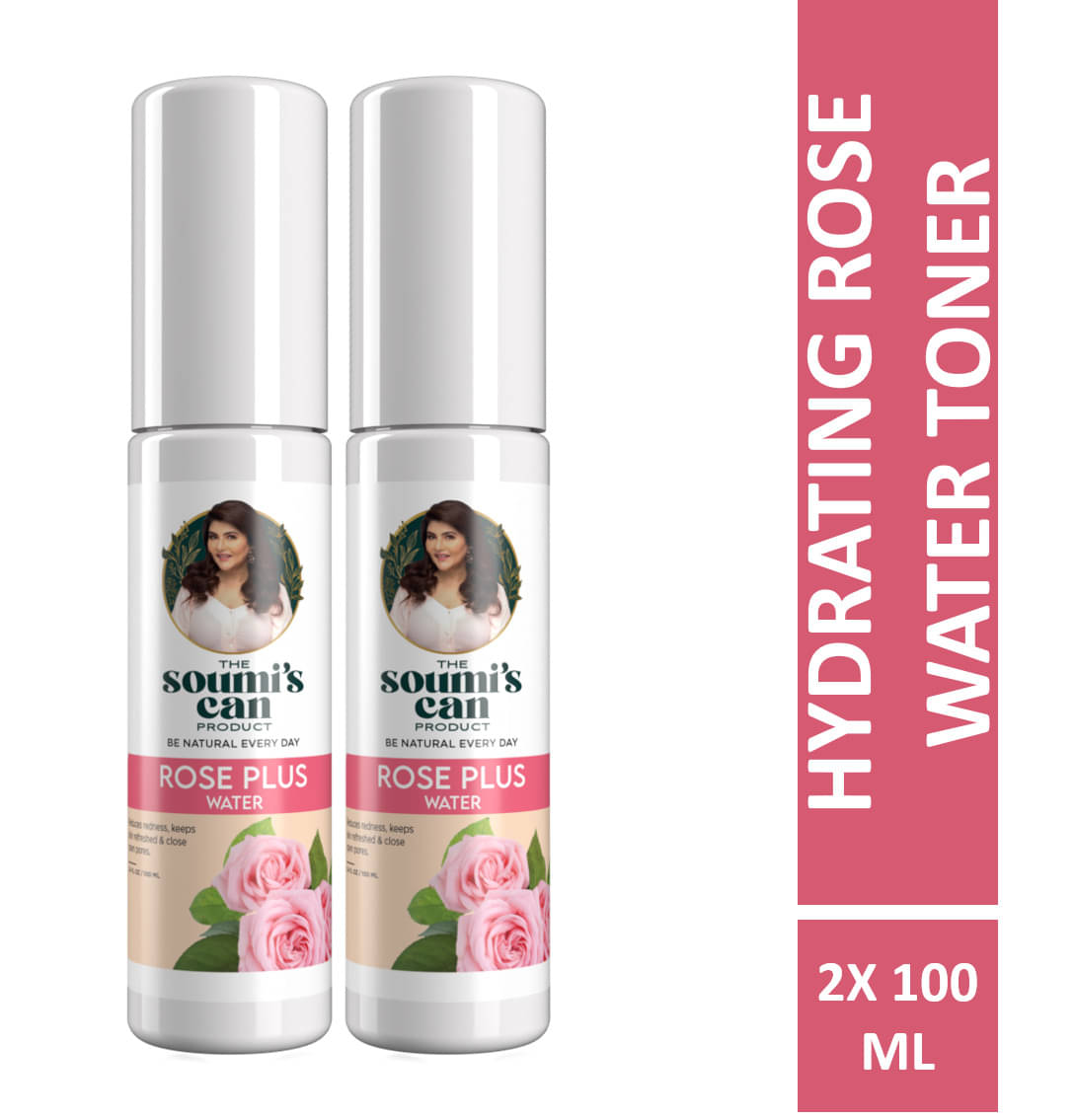 The Soumi's Can Product Rose Plus Water Toner Hydrates Skin , 100ml (Pack of 2) The Soumi's Can Product Rose Plus Water Toner Hydrates Skin , 100ml (Pack of 2)