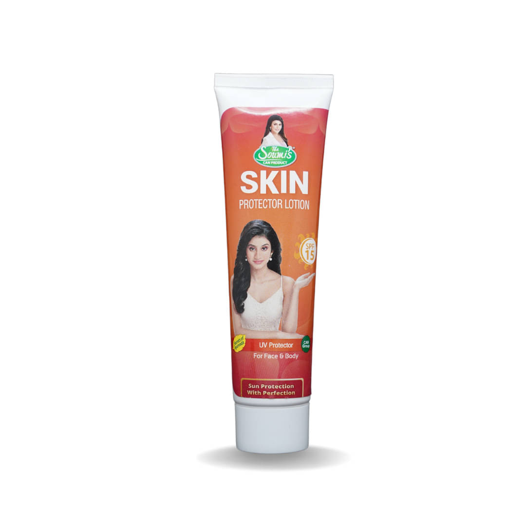 The Soumi's Can Product Skin Protector Lotion Sunscreen Spf 15 Sun Protection , 100ml (Pack of 1)     			The Soumi's Can Product Skin Protector Lotion Sunscreen Spf 15 Sun Protection , 100ml (Pack of 1)