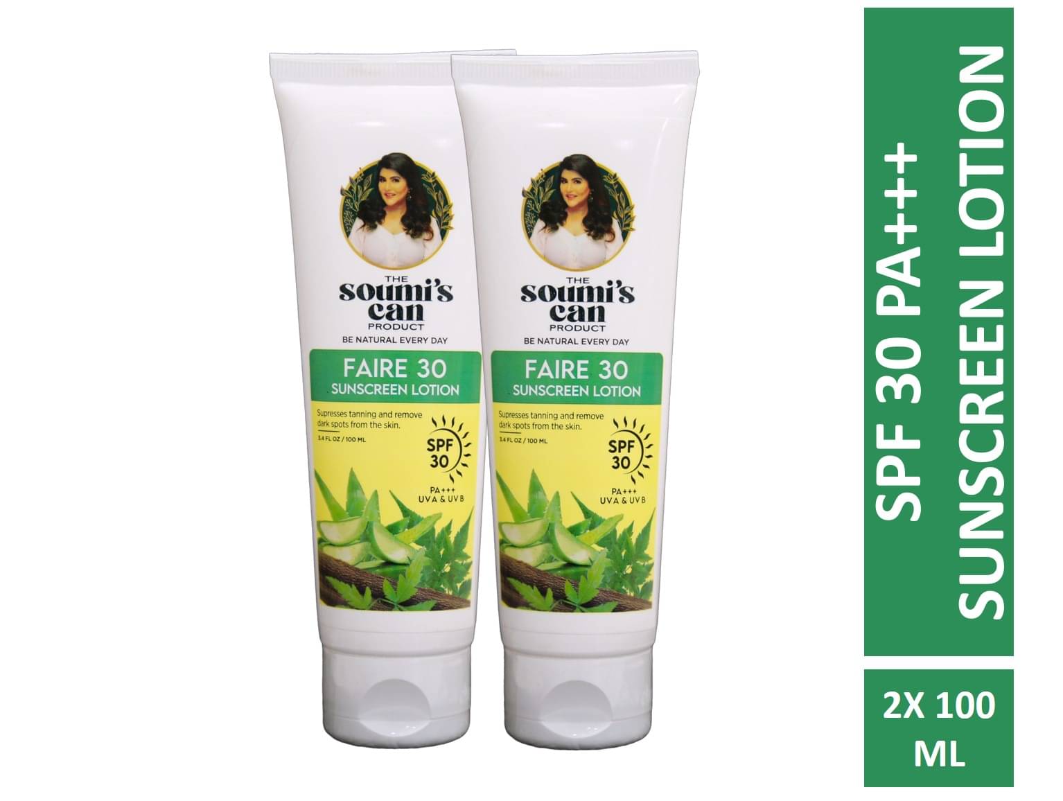The Soumi's Can Product Faire 30 Sunscreen Lotion Spf 30 Pa+++ Sun Protection , 100ml (Pack of 2) The Soumi's Can Product Faire 30 Sunscreen Lotion Spf 30 Pa+++ Sun Protection , 100ml (Pack of 2)