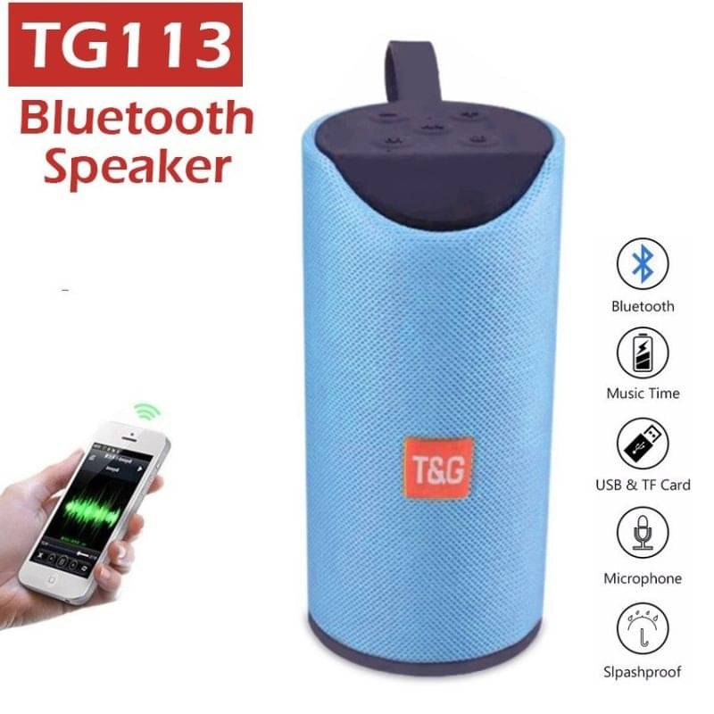     			AMR TG113 10 W Bluetooth Speaker Bluetooth V 5.1 with USB,SD card Slot,Aux Playback Time 6 hrs Blue