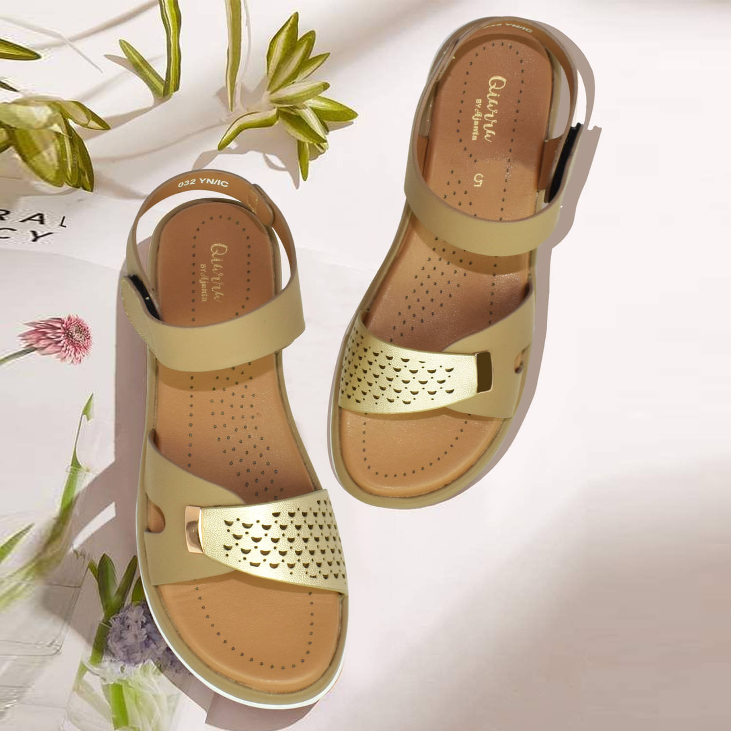     			Ajanta Tan Women's Flats