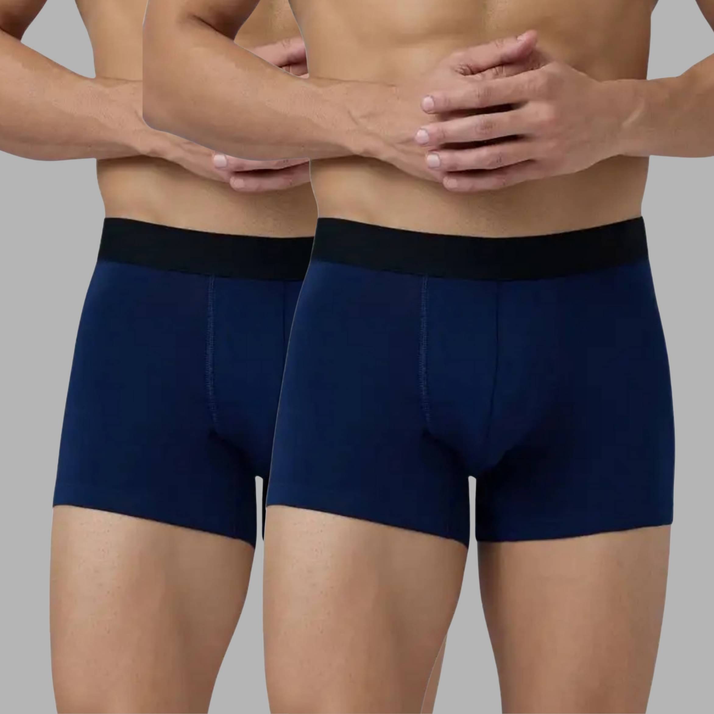 Albatross in Highsky Pack of 2 Cotton Blend Trunks For Men's ( blue ) Albatross in Highsky Pack of 2 Cotton Blend Trunks For Men's ( blue )