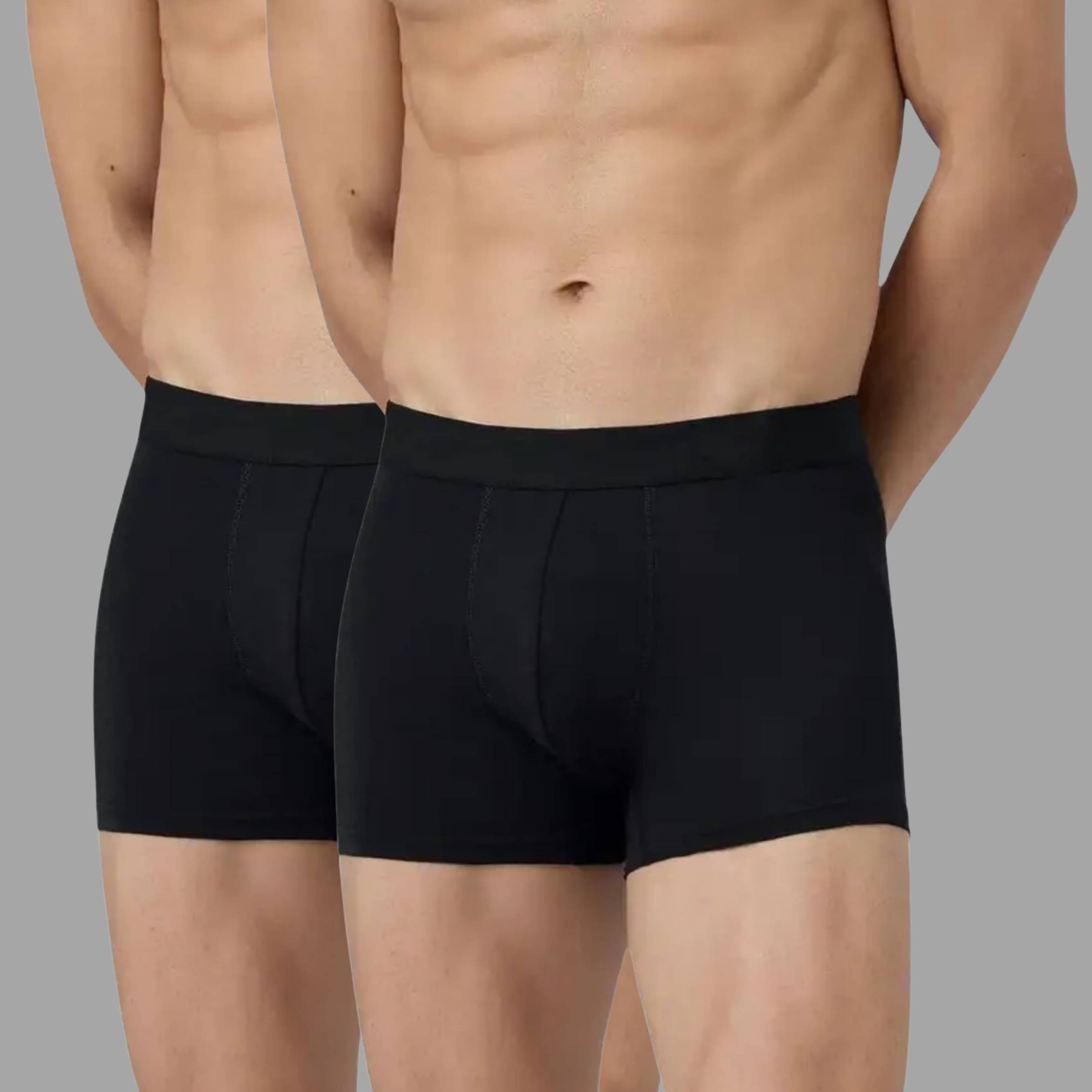 Albatross in Highsky Pack of 2 Cotton Blend Trunks For Men's ( Black )     			Albatross in Highsky Pack of 2 Cotton Blend Trunks For Men's ( Black )